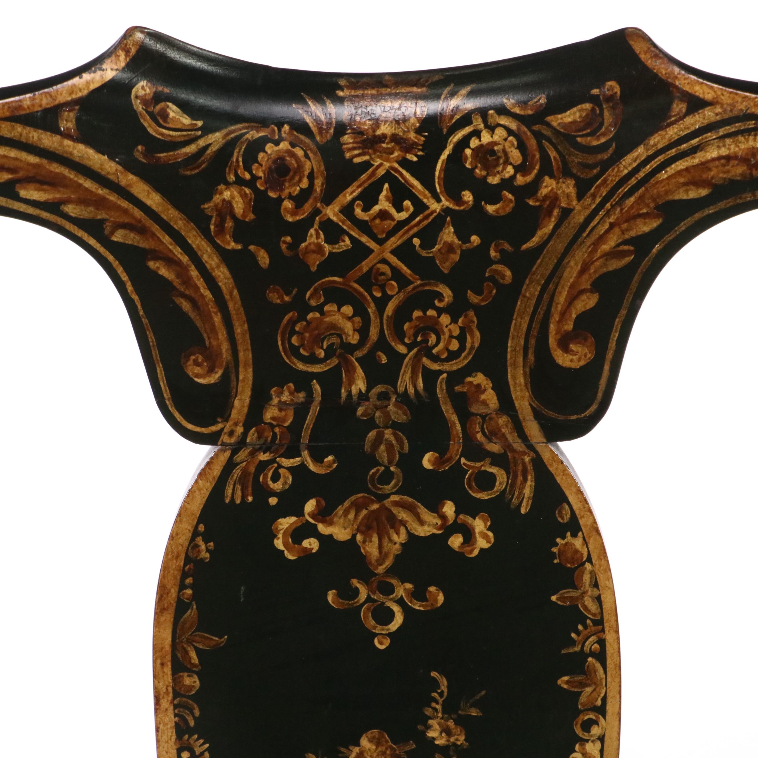 Baker Furniture Chinese Style Lacquered Wood Armchair