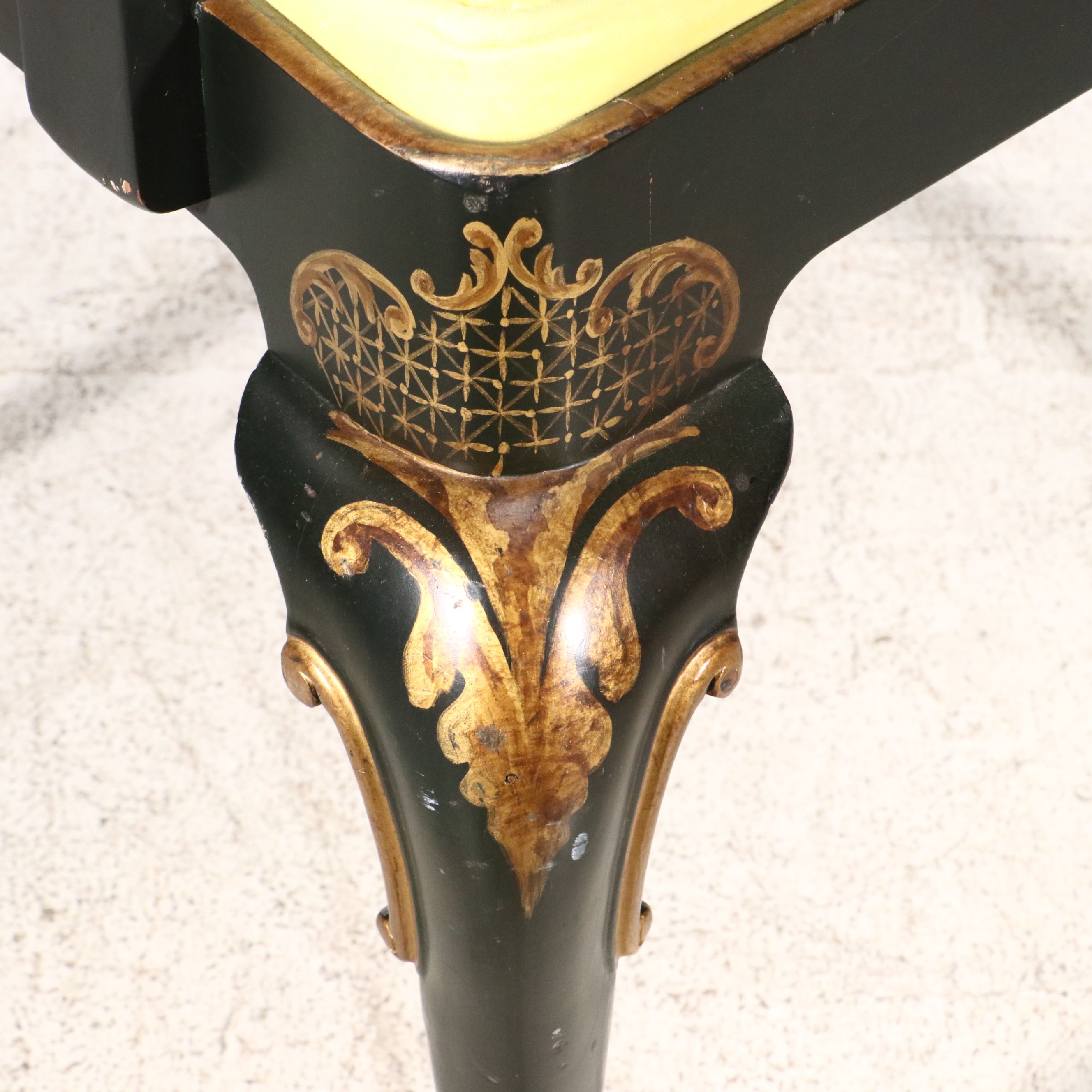 Baker Furniture Chinese Style Lacquered Wood Armchair