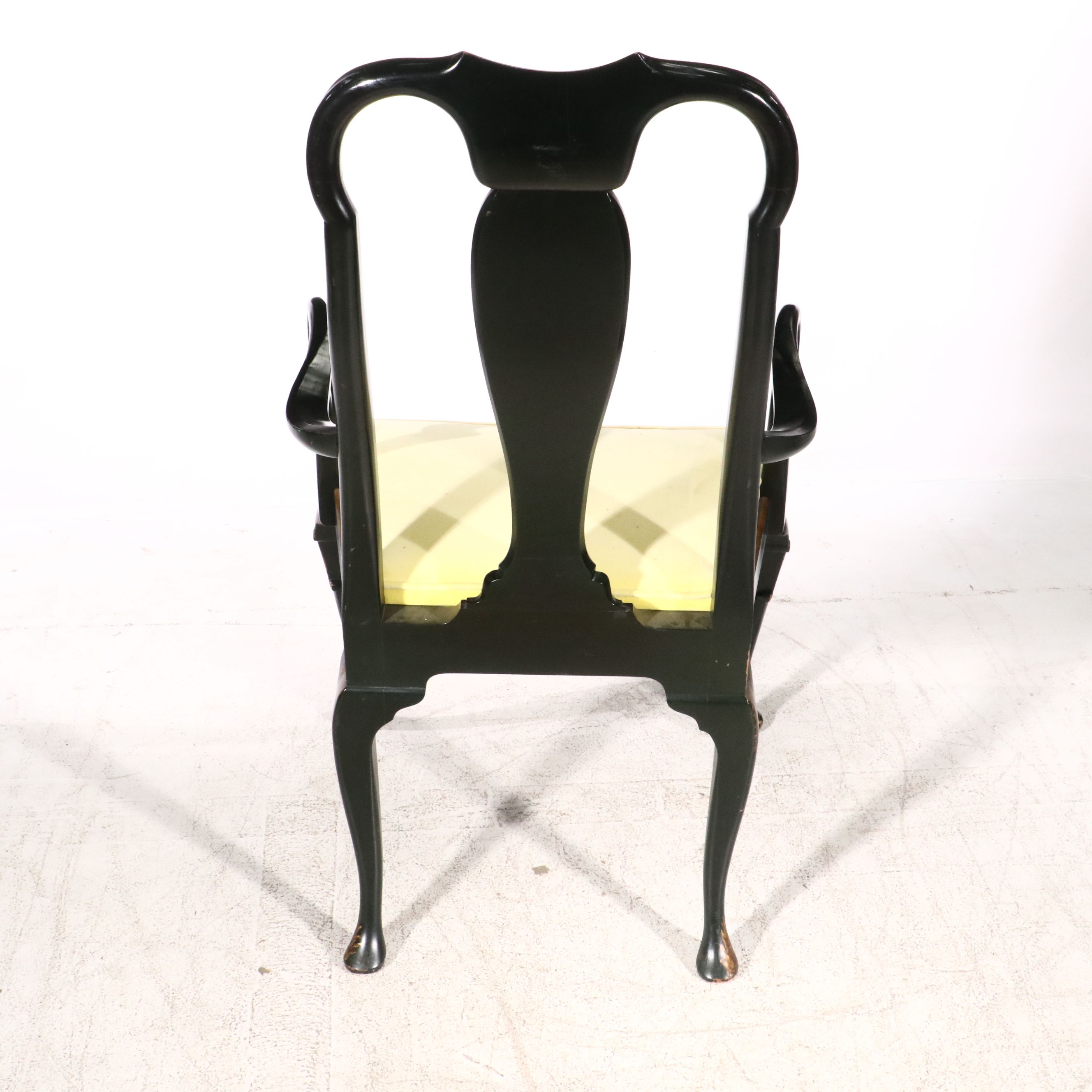 Baker Furniture Chinese Style Lacquered Wood Armchair