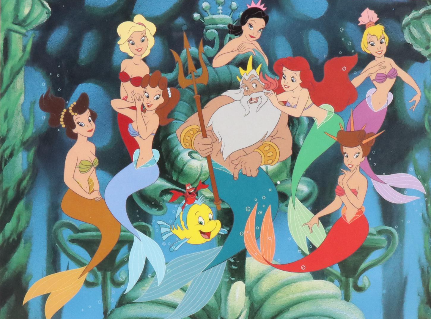 Disney Offset Lithograph of "The Little Mermaid," Late 20th Century