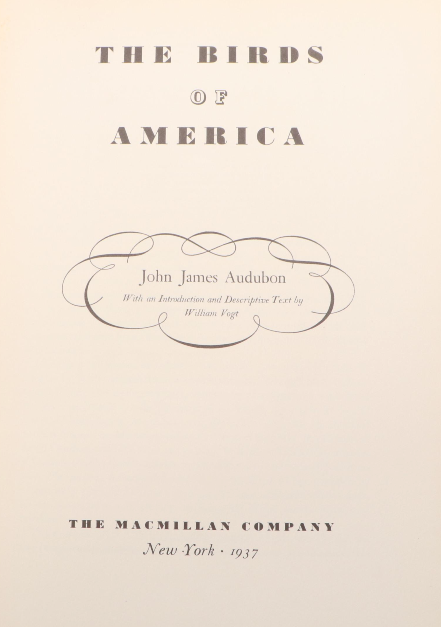 First Edition "The Birds of America" by John James Audubon, 1937