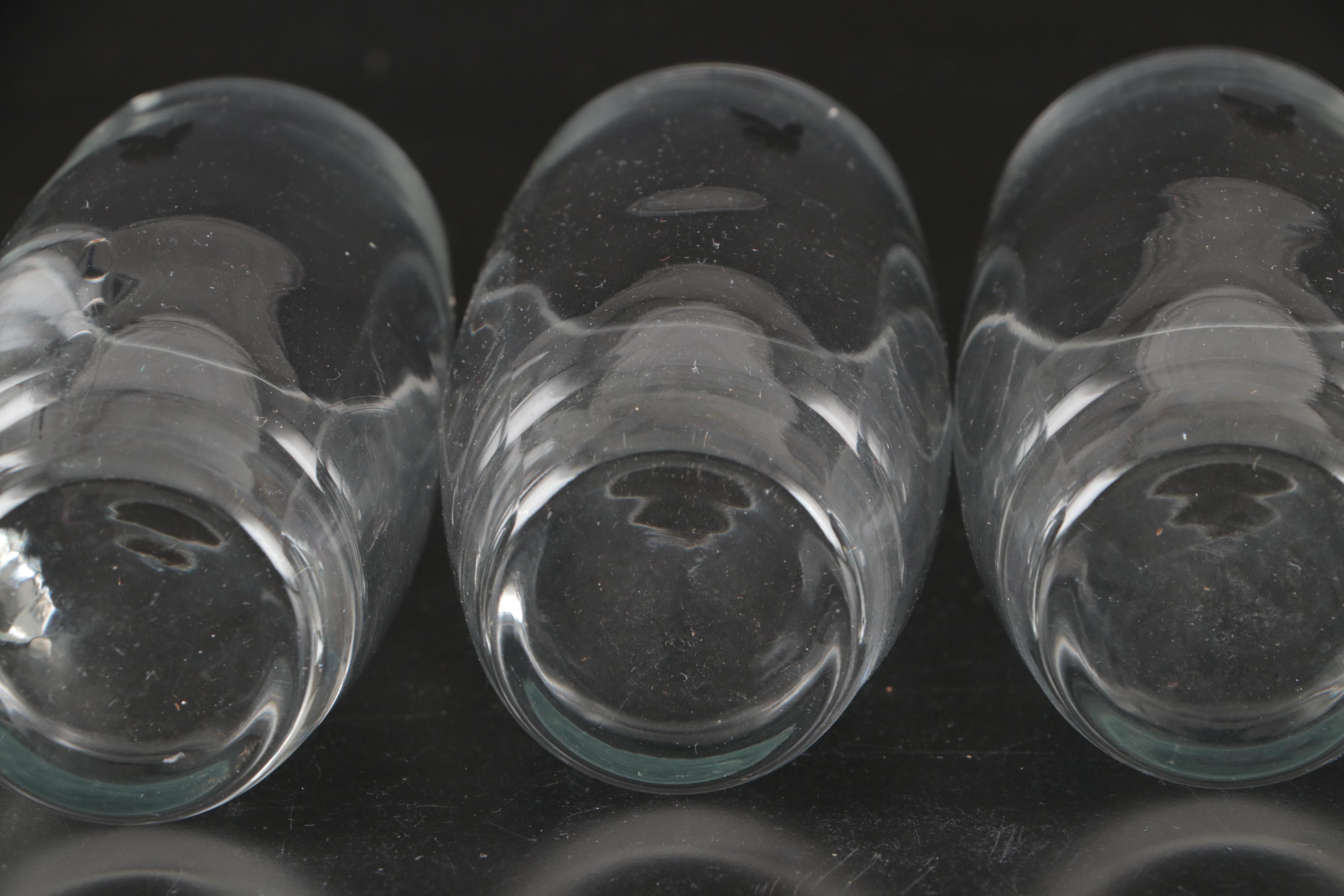 Playboy Bunny Glass Highball and Whiskey Glasses