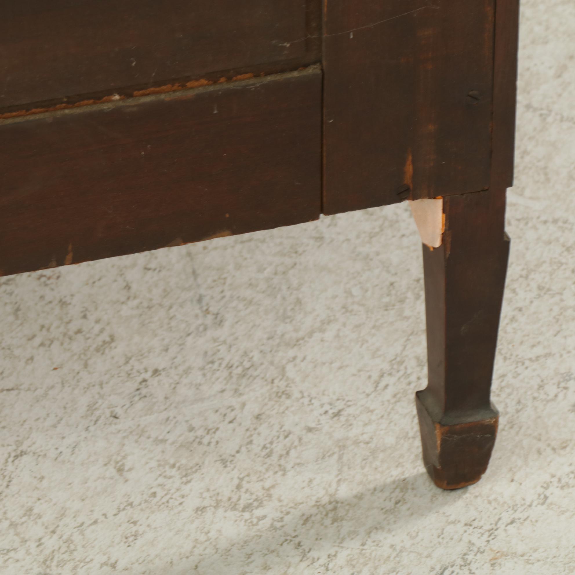 Edwardian Flame Mahogany Mirrored Display Case, Early 20th Century