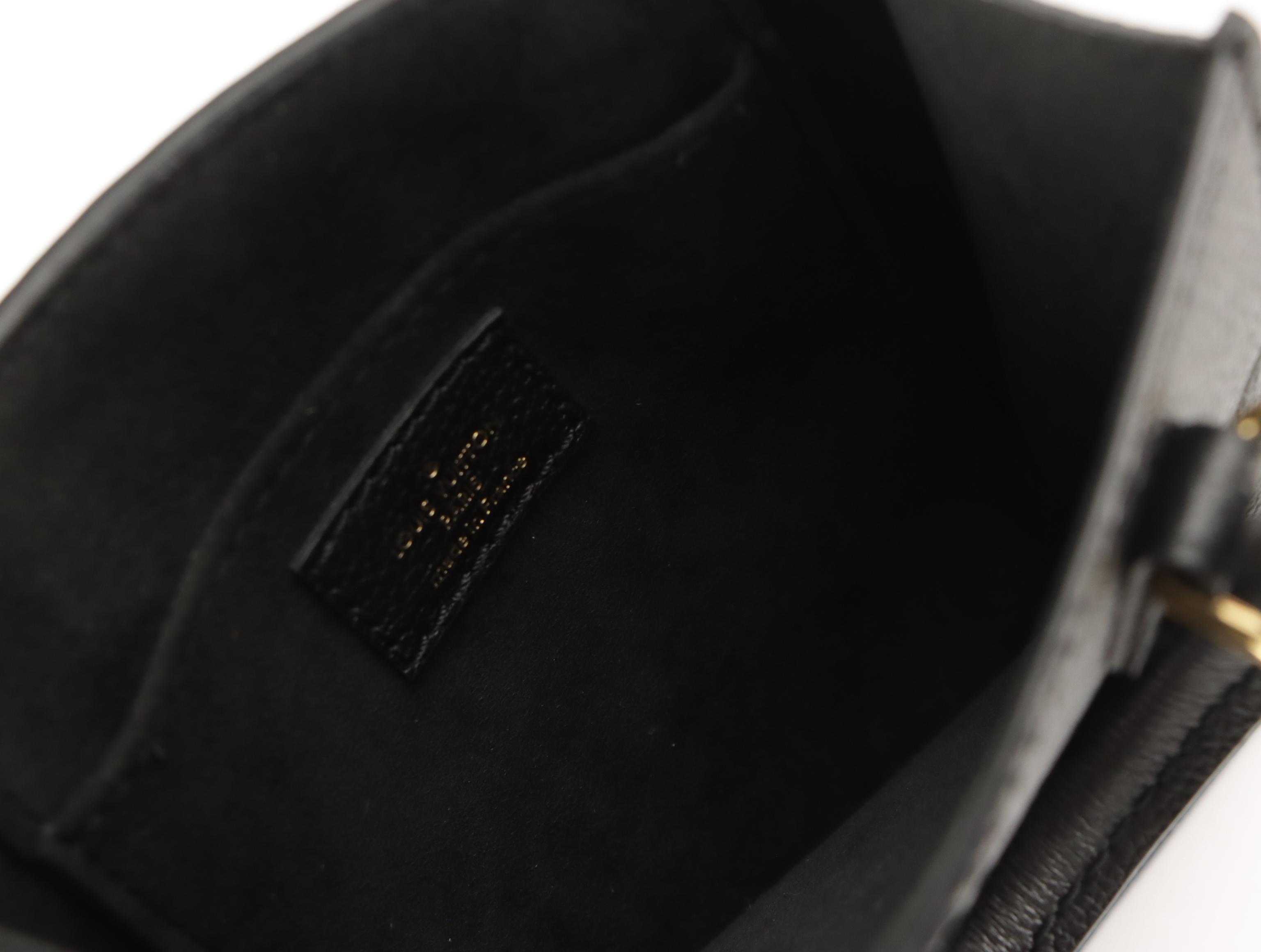 Louis Vuitton Petit Sac Plat Two-Way Bag in Black Monogram Empreinte, With Box