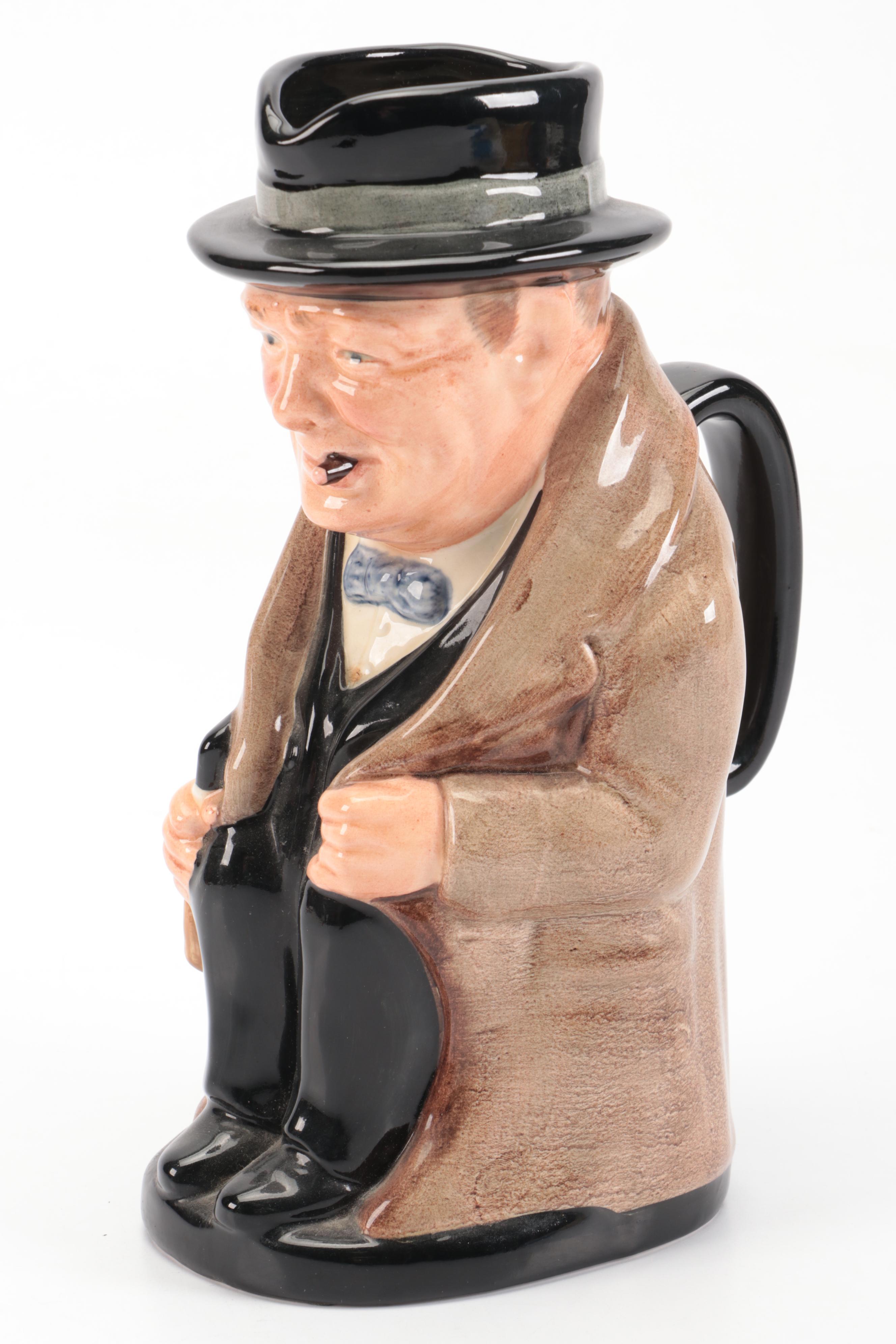 Royal Doulton "Winston Churchill" Ceramic Toby Jug