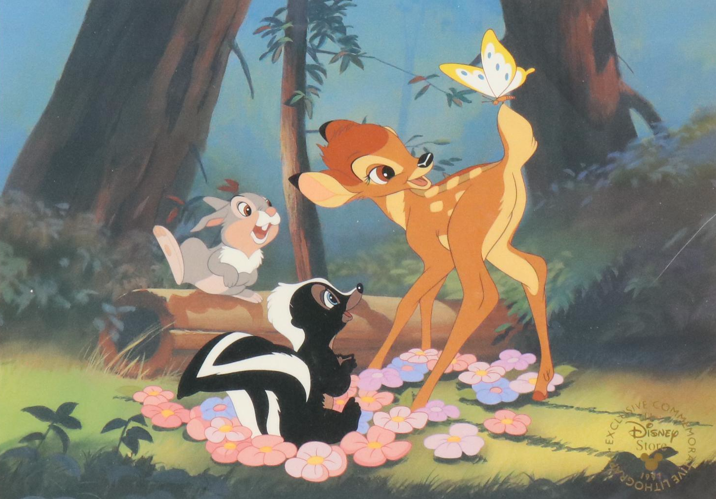 The Disney Store Commemorative Offset Lithograph of "Bambi," 1997