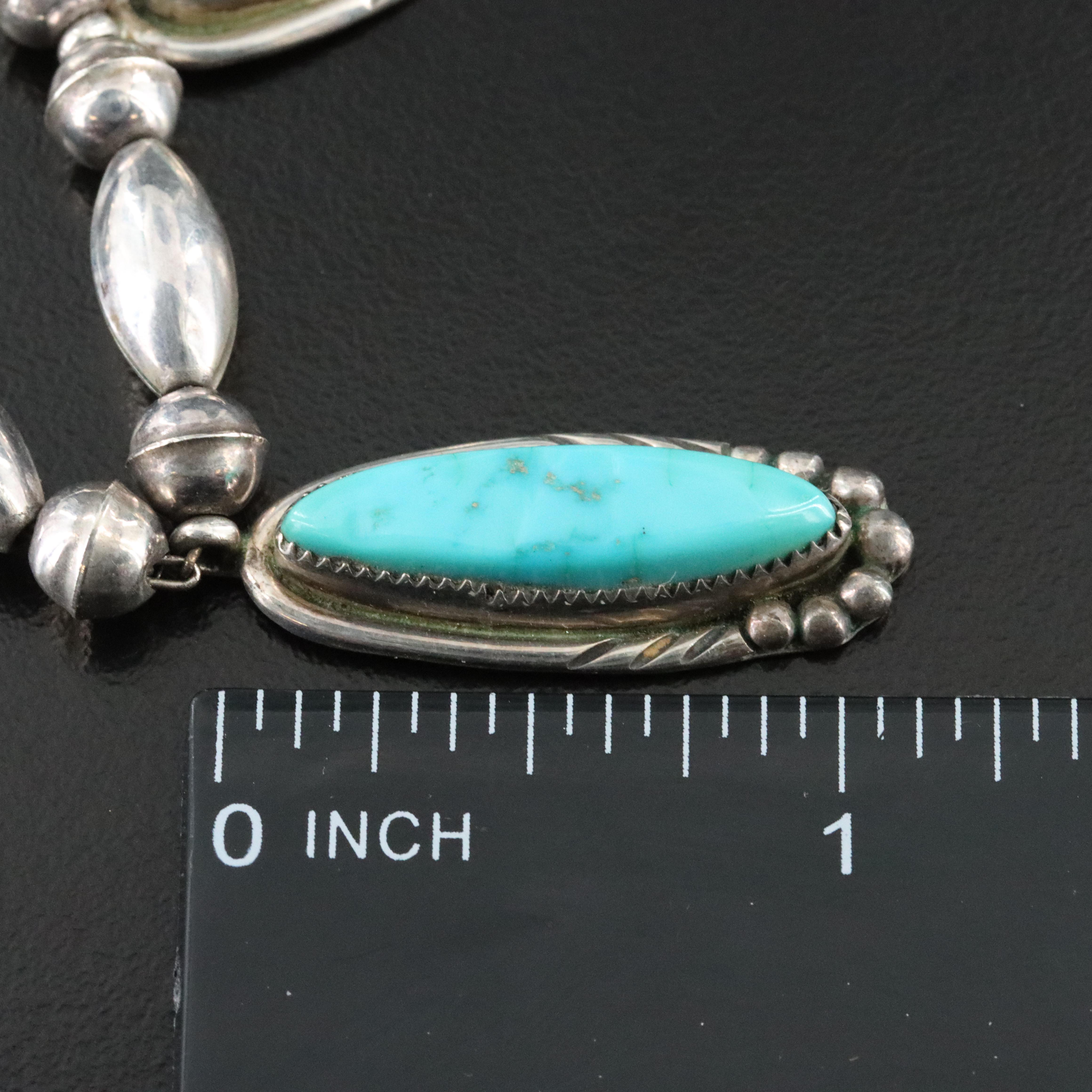 Southwestern Sterling Turquoise Necklace