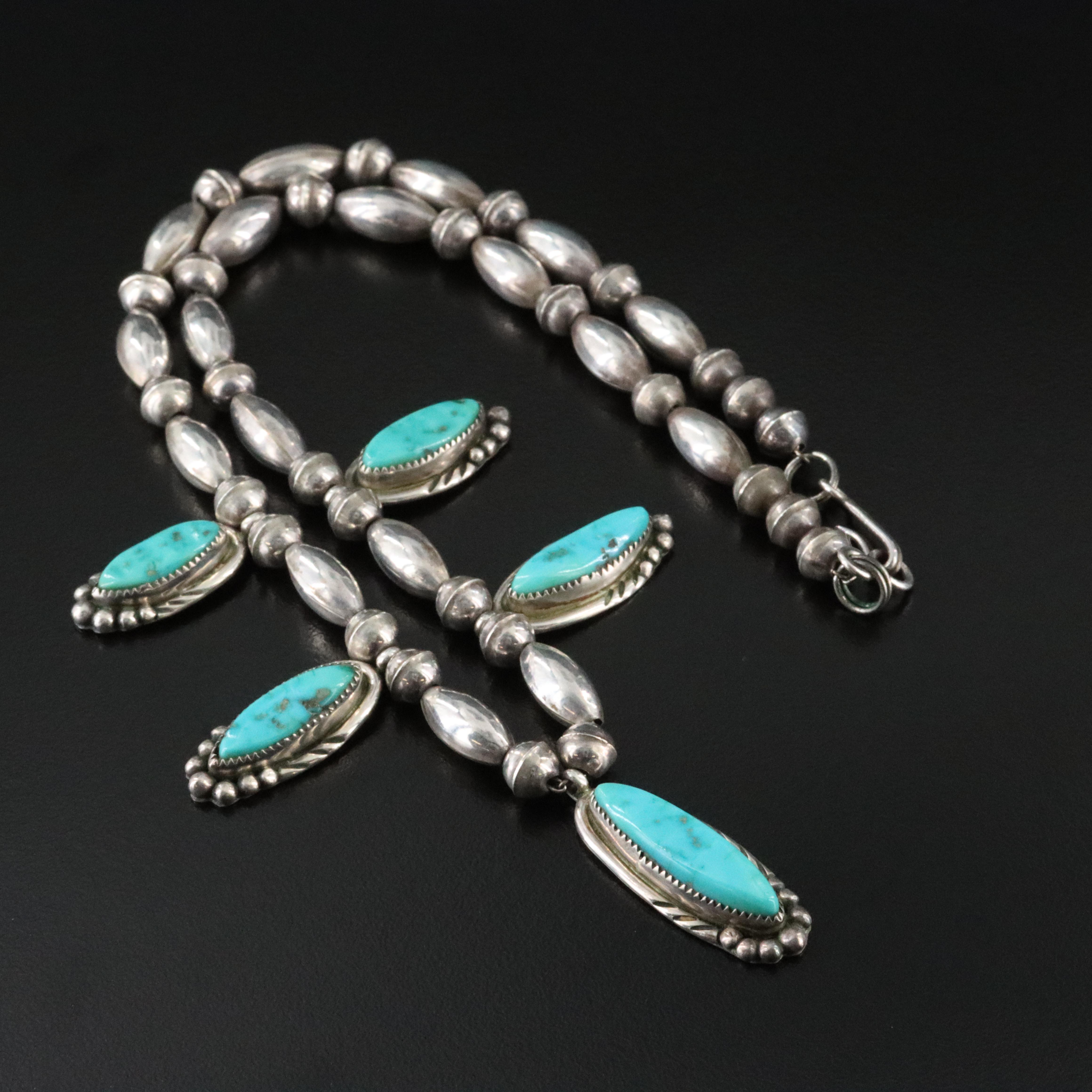 Southwestern Sterling Turquoise Necklace