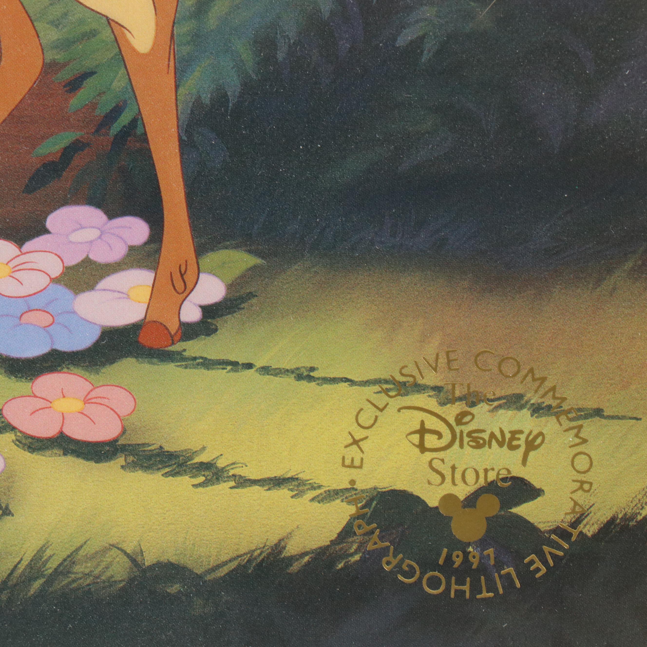 The Disney Store Commemorative Offset Lithograph of "Bambi," 1997