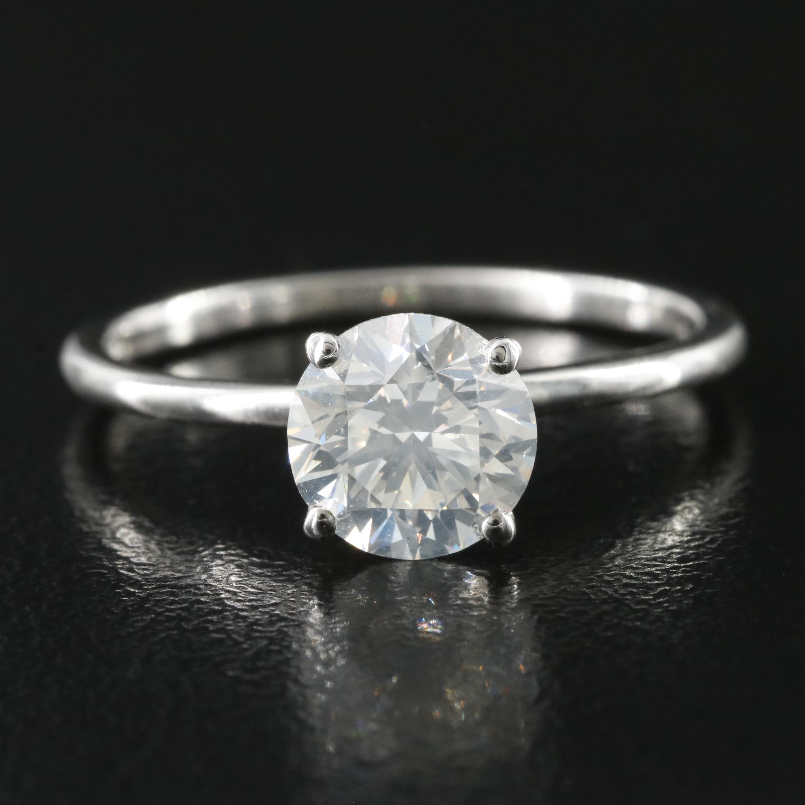 14K 1.51 CT Diamond Solitaire Ring with IGI Report