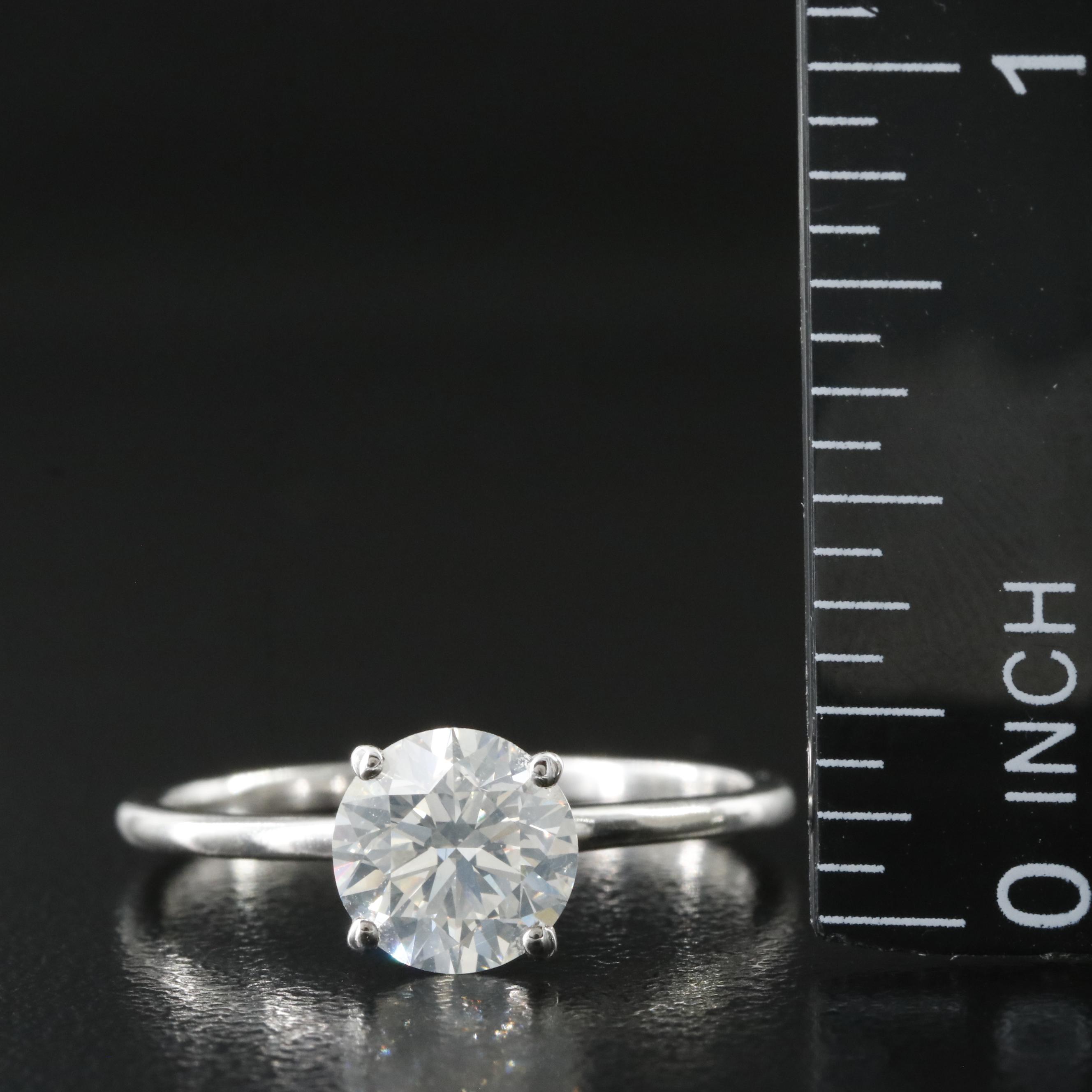 14K 1.51 CT Diamond Solitaire Ring with IGI Report
