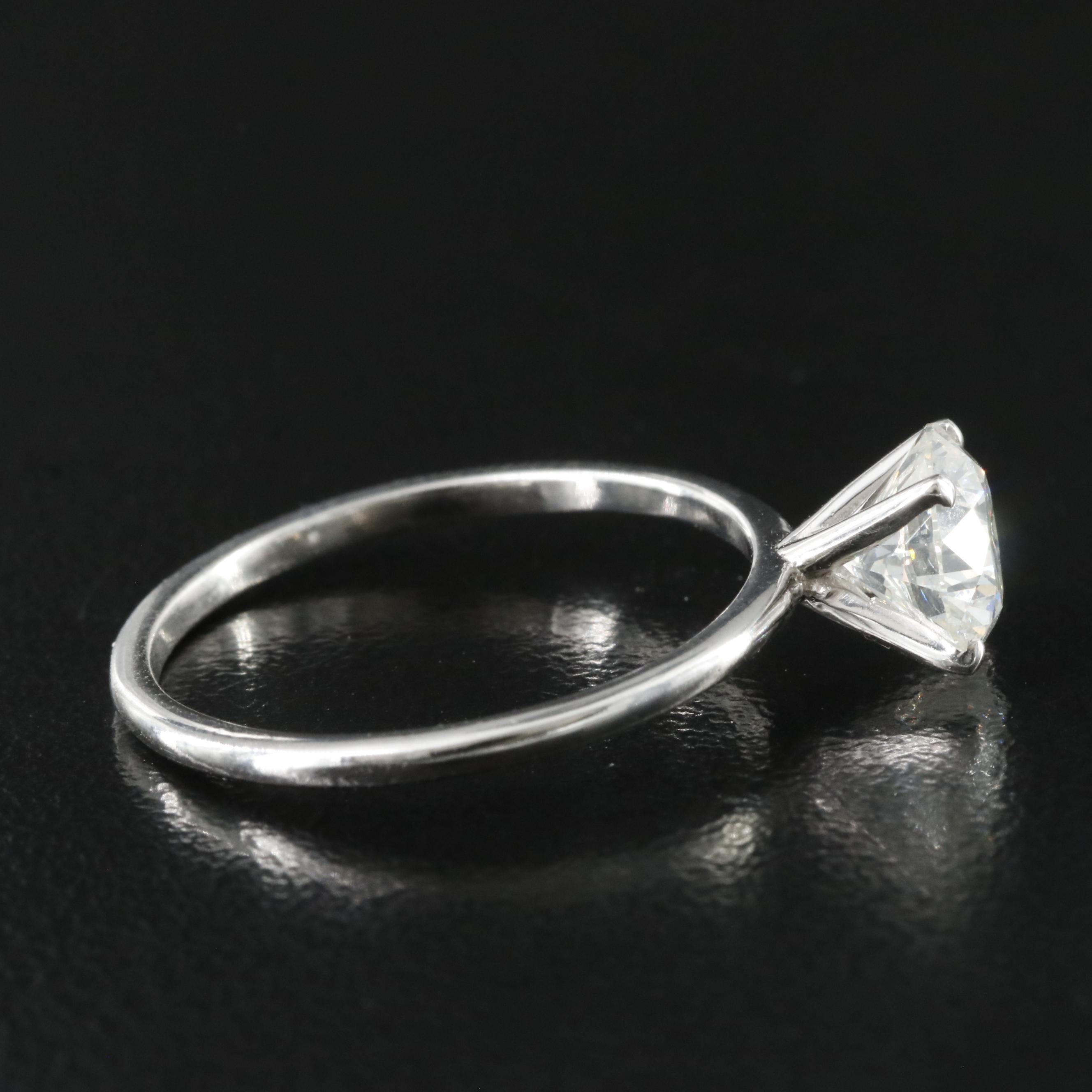14K 1.51 CT Diamond Solitaire Ring with IGI Report