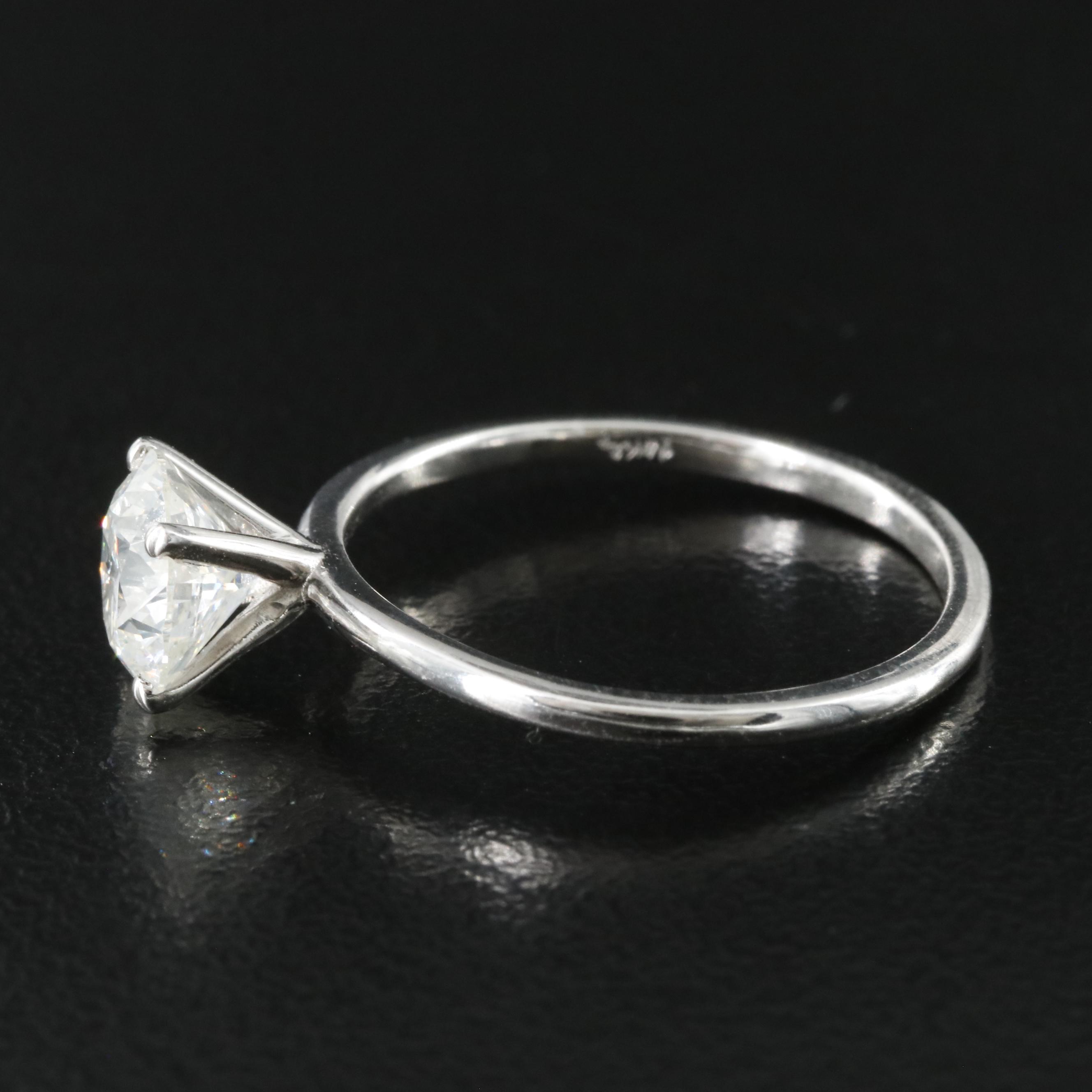 14K 1.51 CT Diamond Solitaire Ring with IGI Report