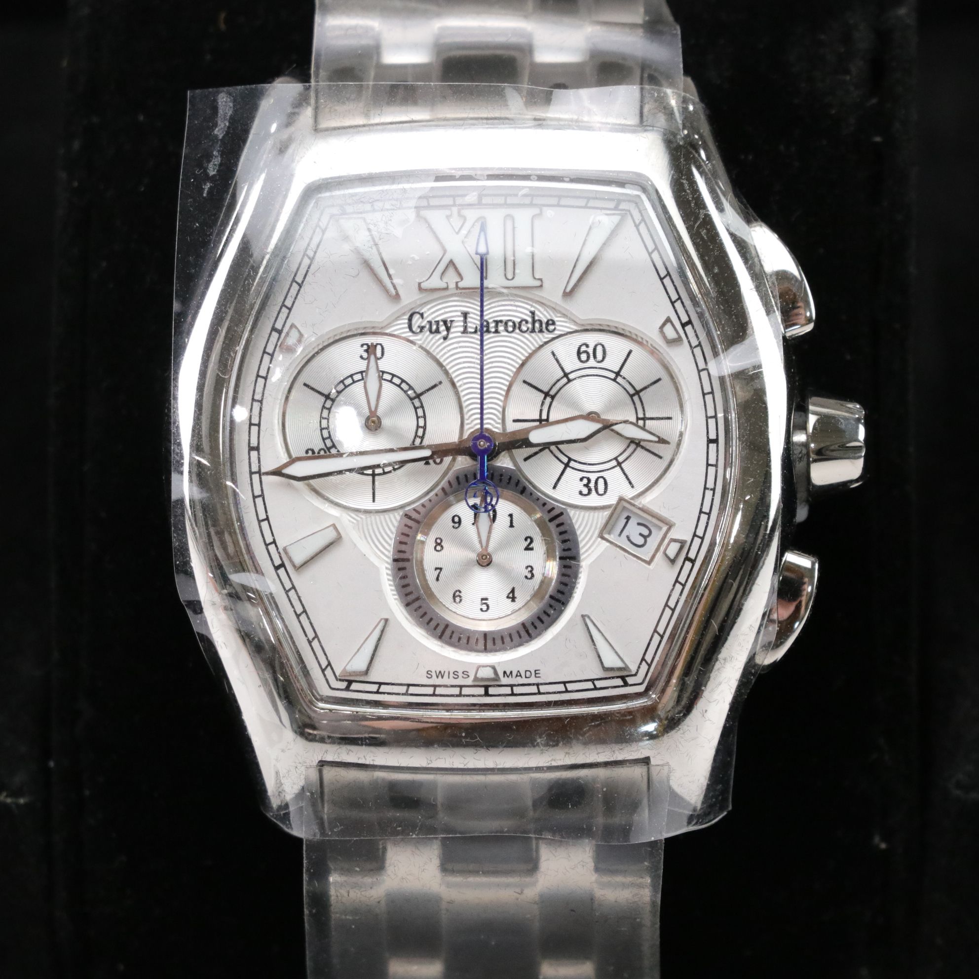 Guy Laroche Stainless Steel Chronograph Quartz Watch