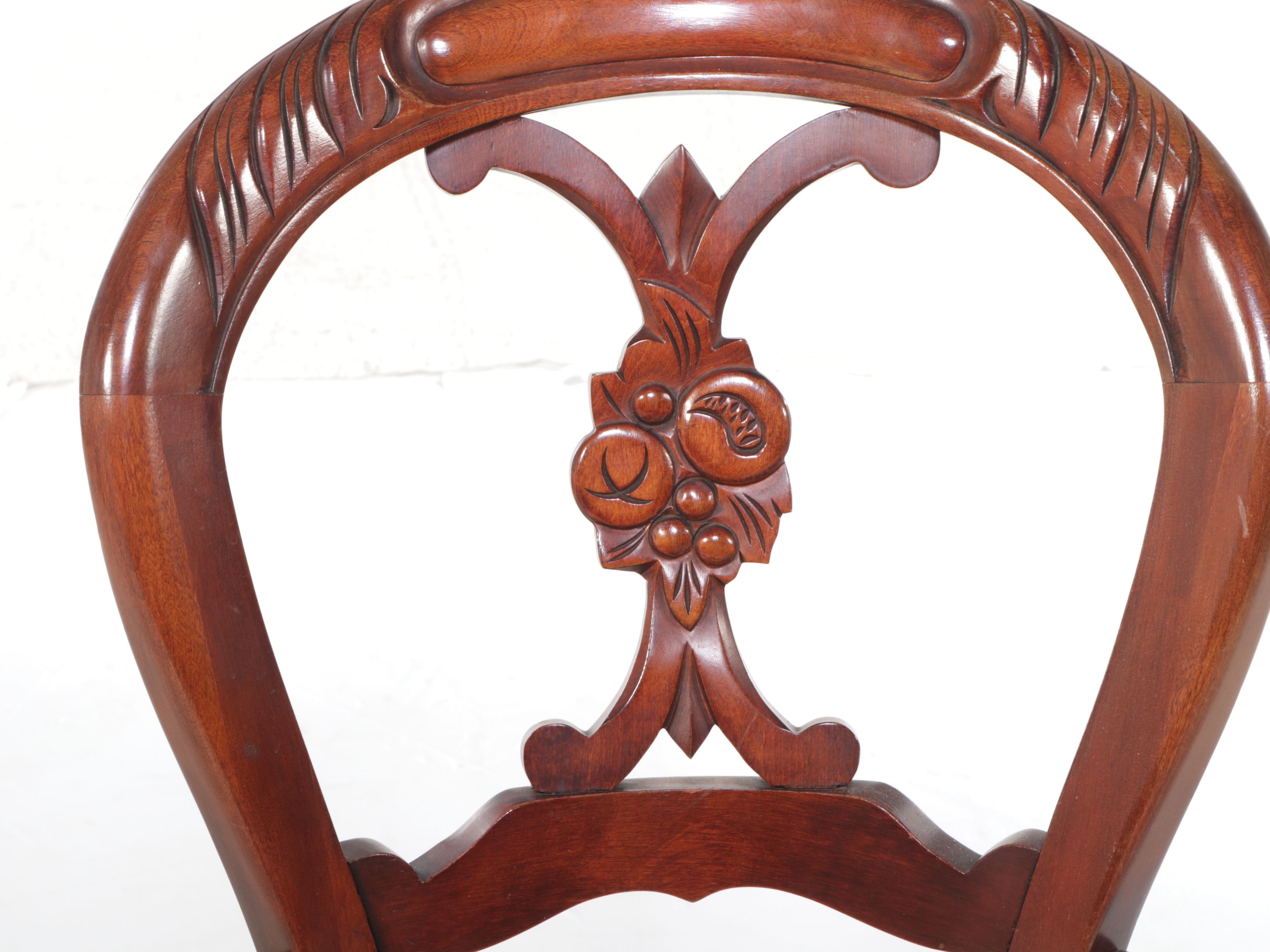 Mahogany Tilt-Top Table with Victorian Needlepoint Upholstered Side Chair