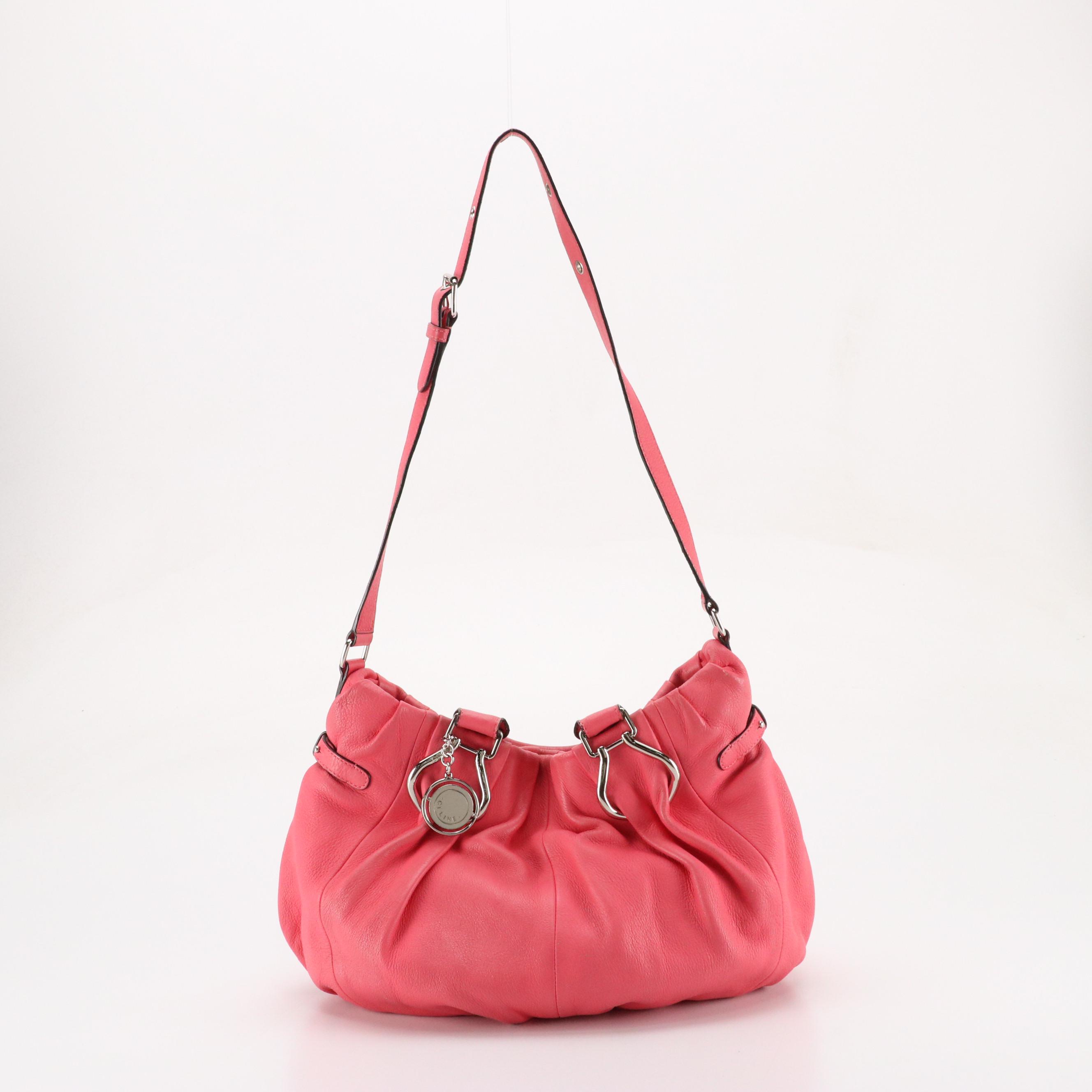 Celine Pink Grain Leather Pillow Two-Way Bag