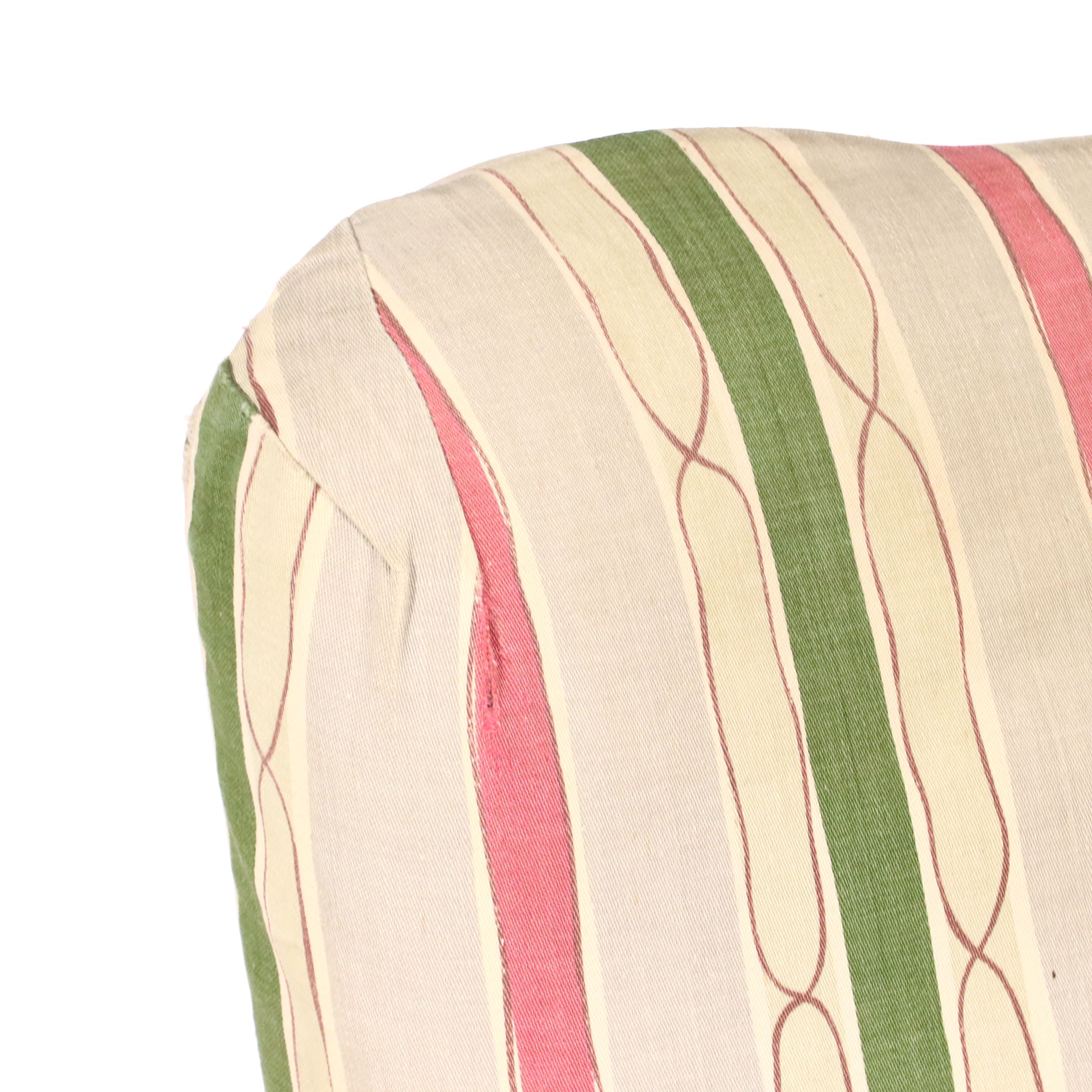 French Provincial Style Slip Covered and Upholstered Mahogany Armchair