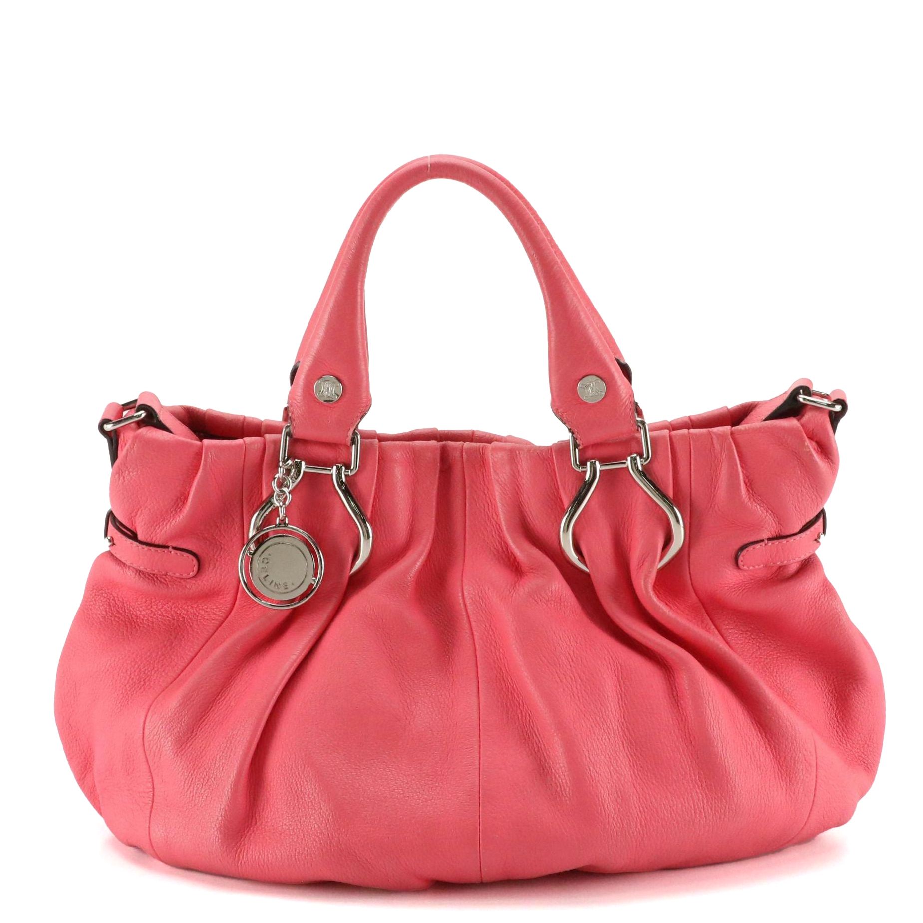 Celine Pink Grain Leather Pillow Two-Way Bag