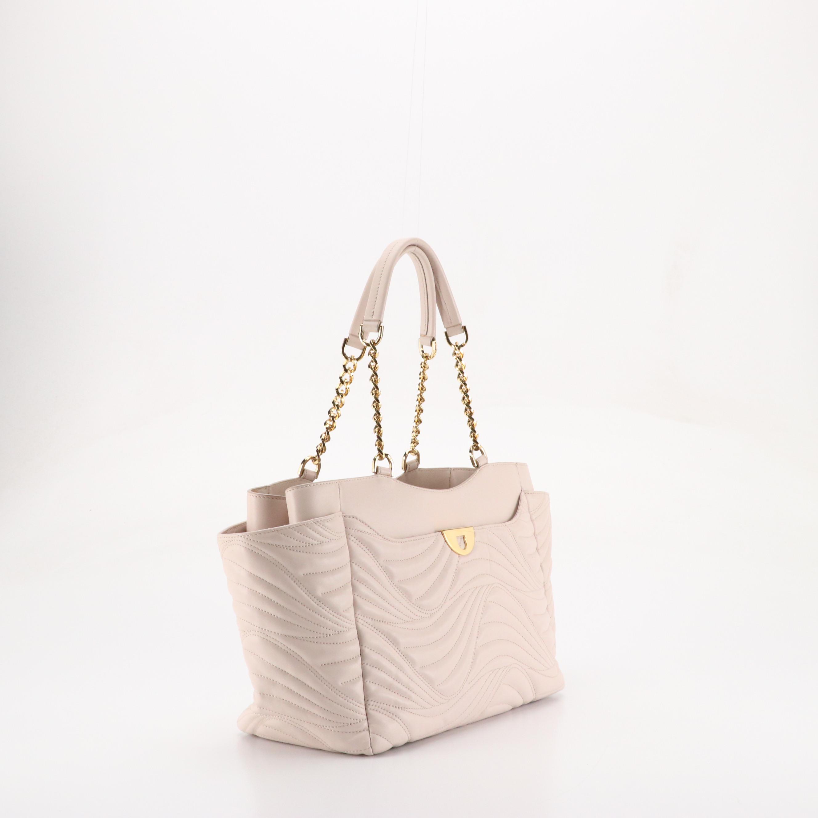 Salvatore Ferragamo Medium Lianne Tote in Matelassé Leather