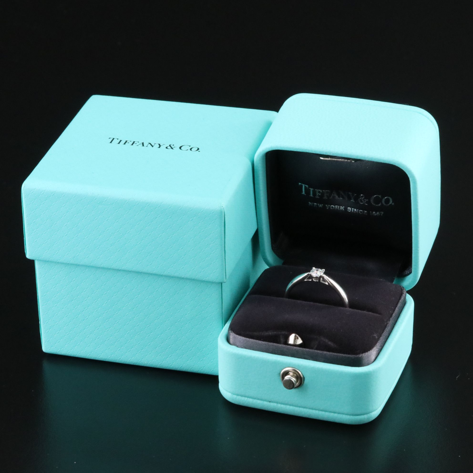 Tiffany & Co. Harmony Platinum and 0.19 CT Diamond Solitaire Ring