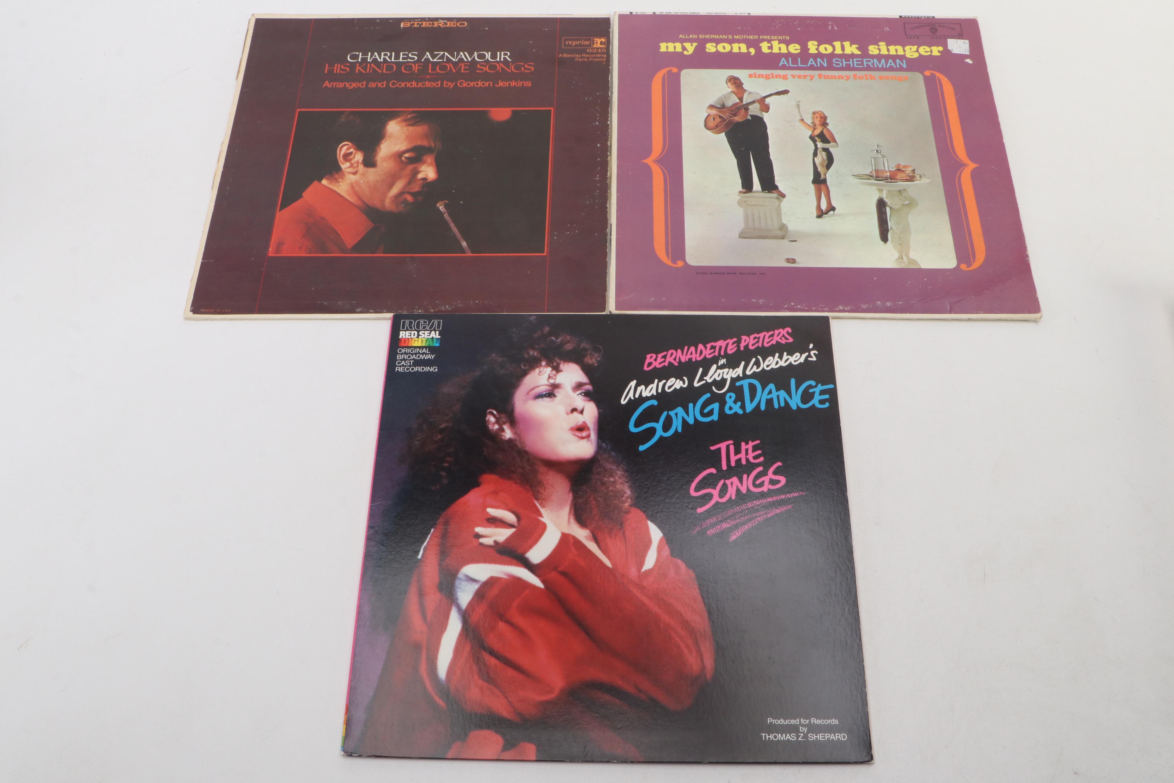 Bernadette Peters, Charles Aznavour, Allan Sherman and Other 12" Vinyl Records