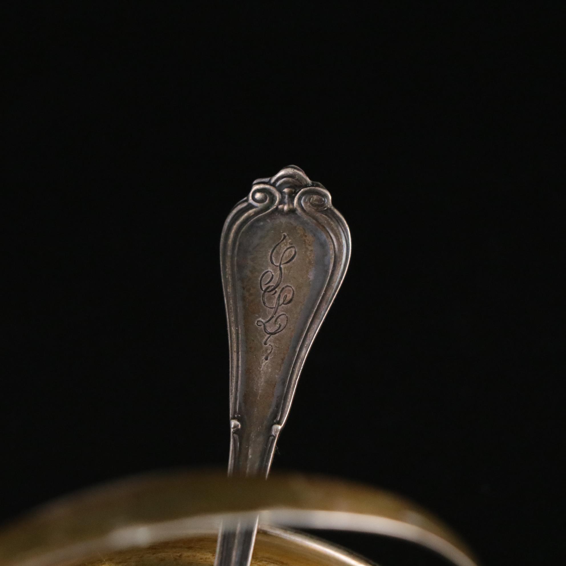 Sterling Silver Art Nouveau Table Spoons, Sugar Bowl & More