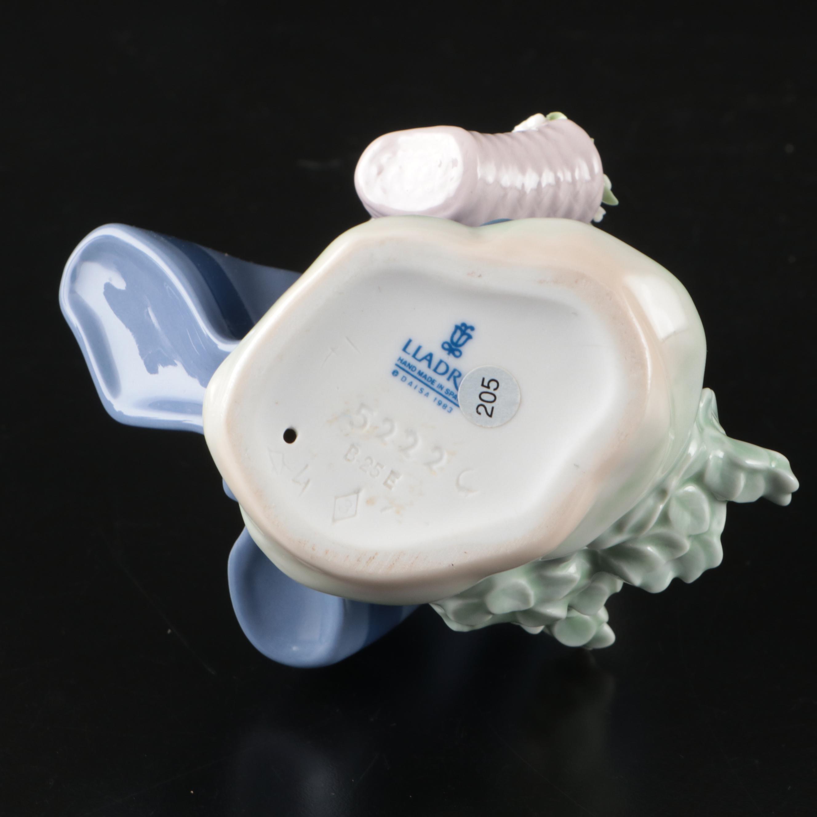 Lladró Swan and Cygnets Porcelain Figure with Other Figurines