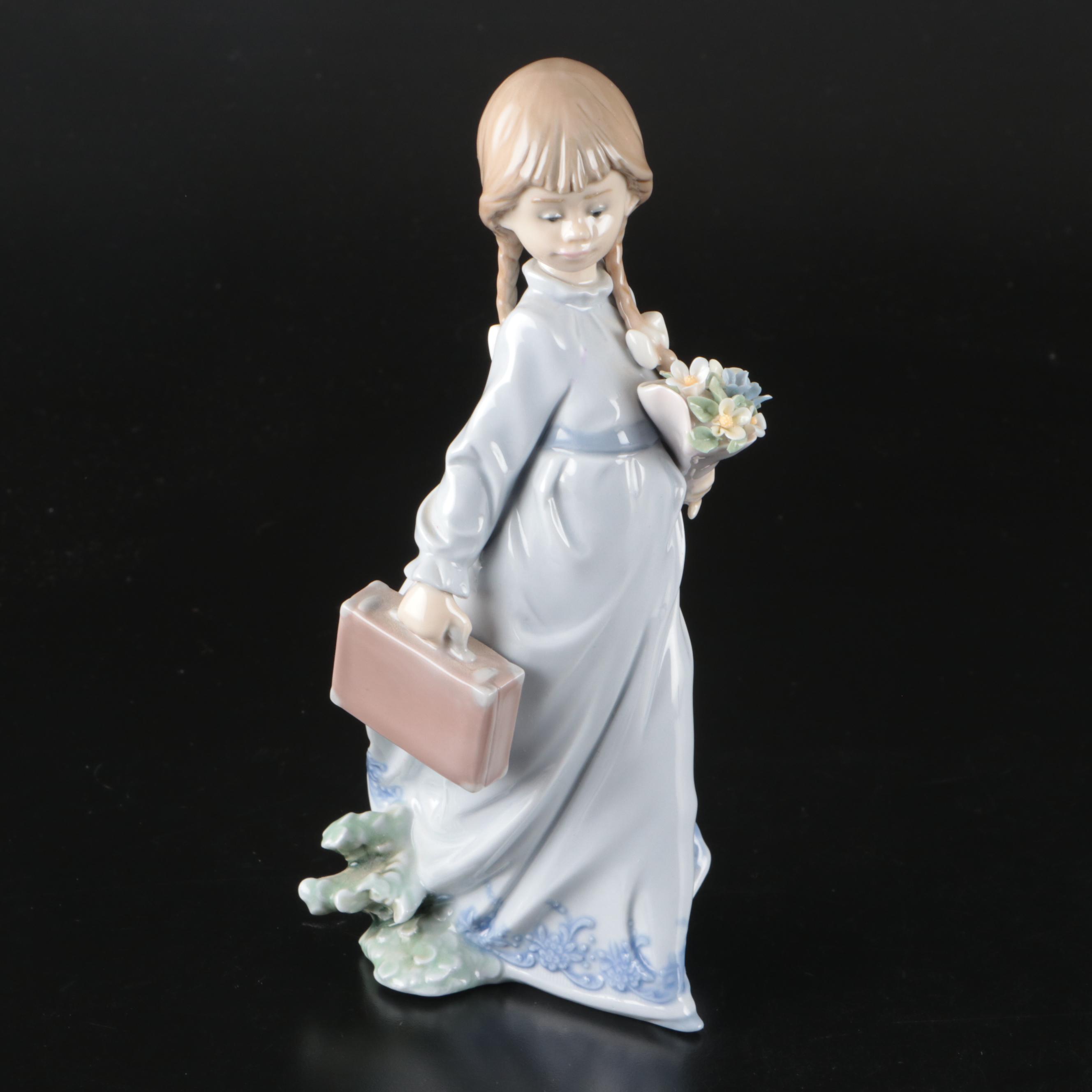 Lladró Swan and Cygnets Porcelain Figure with Other Figurines