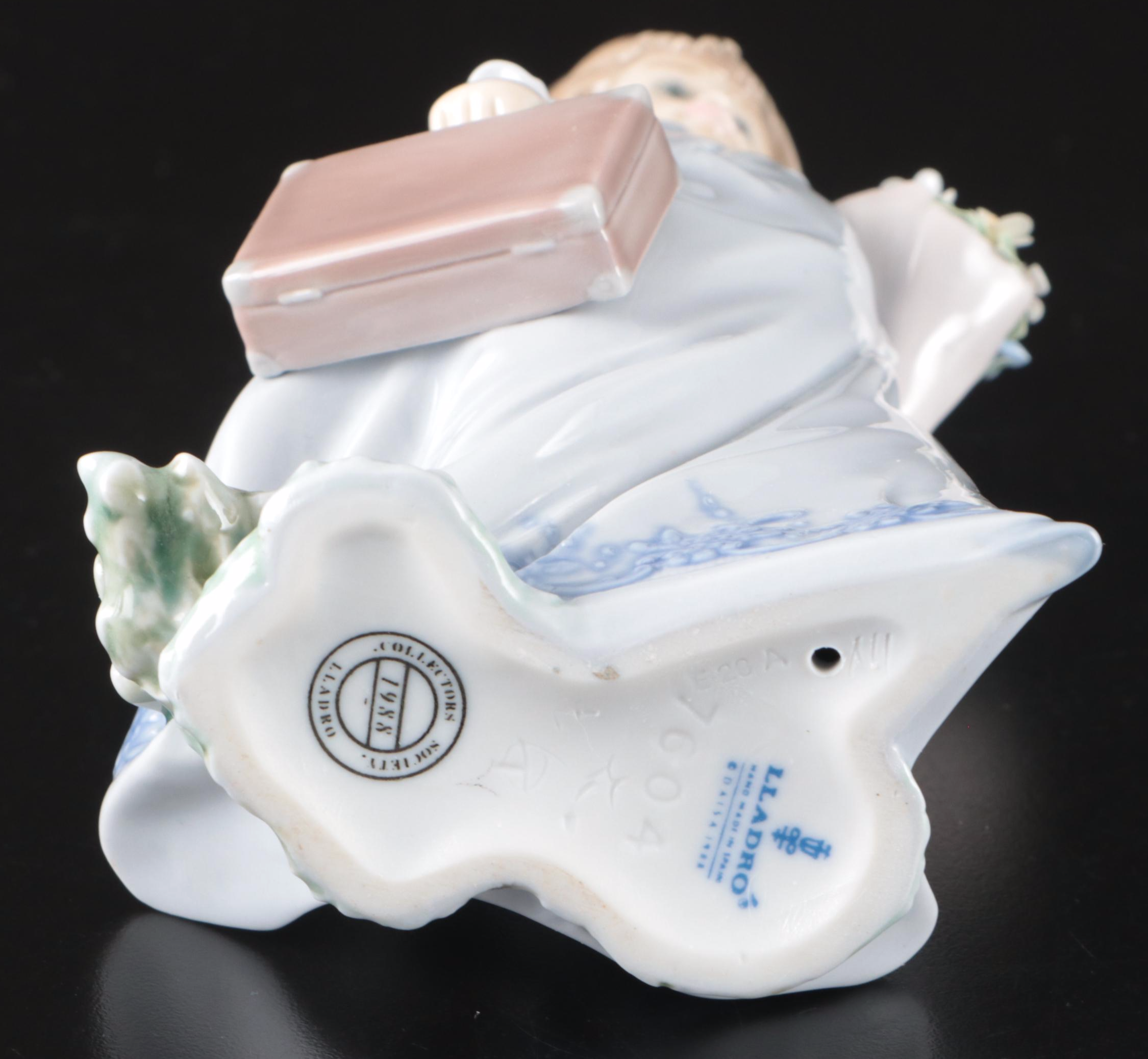 Lladró Swan and Cygnets Porcelain Figure with Other Figurines