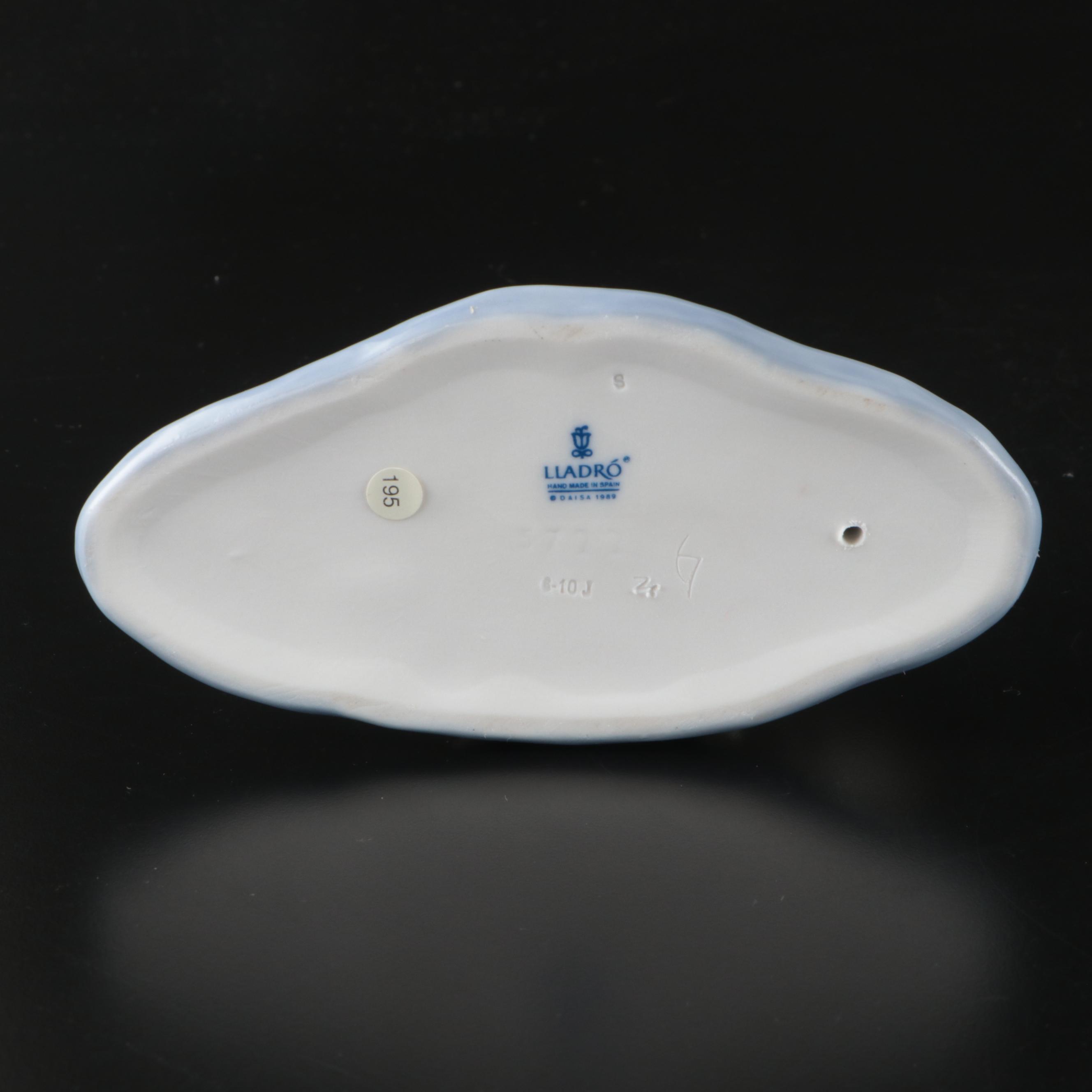 Lladró Swan and Cygnets Porcelain Figure with Other Figurines