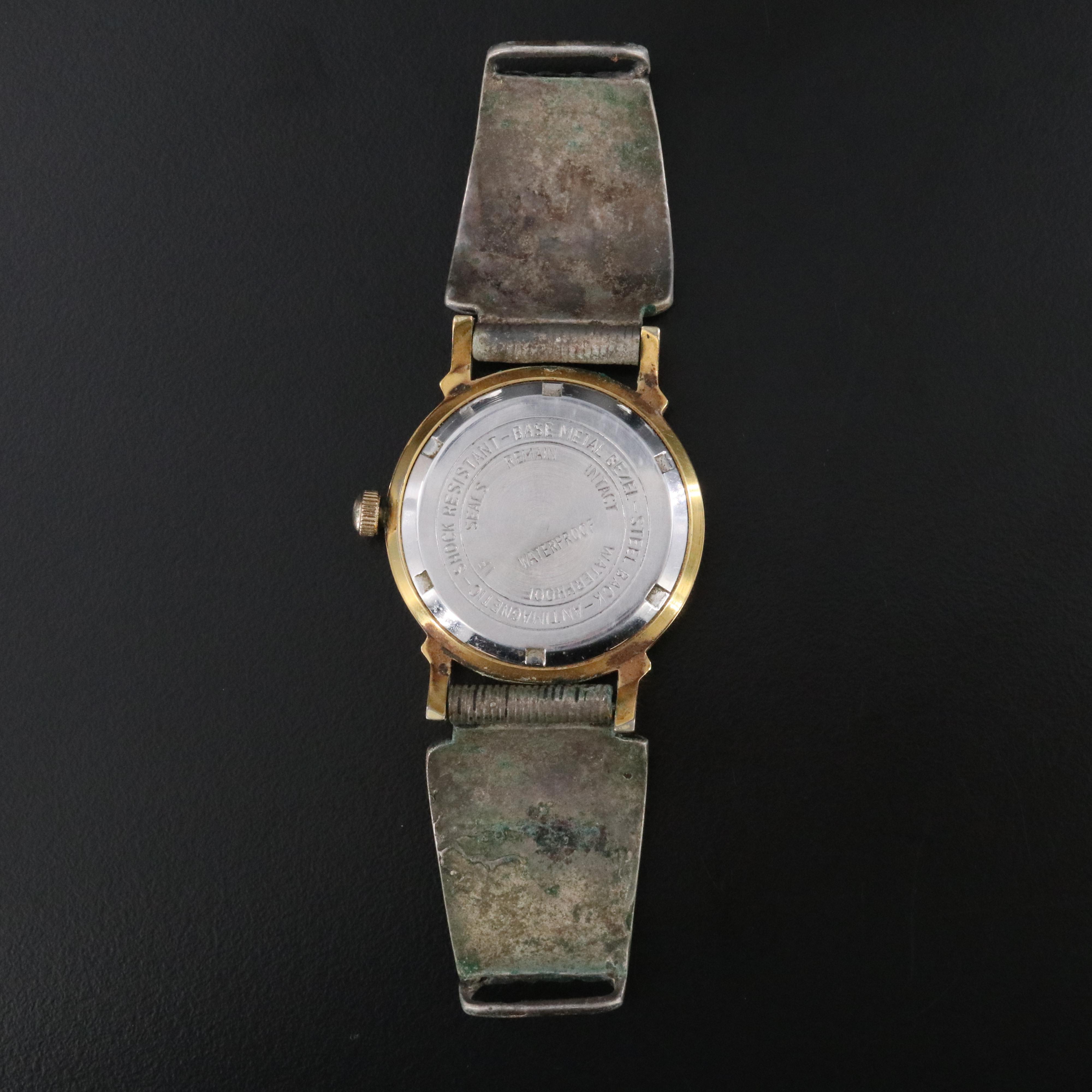 Vantage Masonic Dial and Band Accents Stem Wind Watch