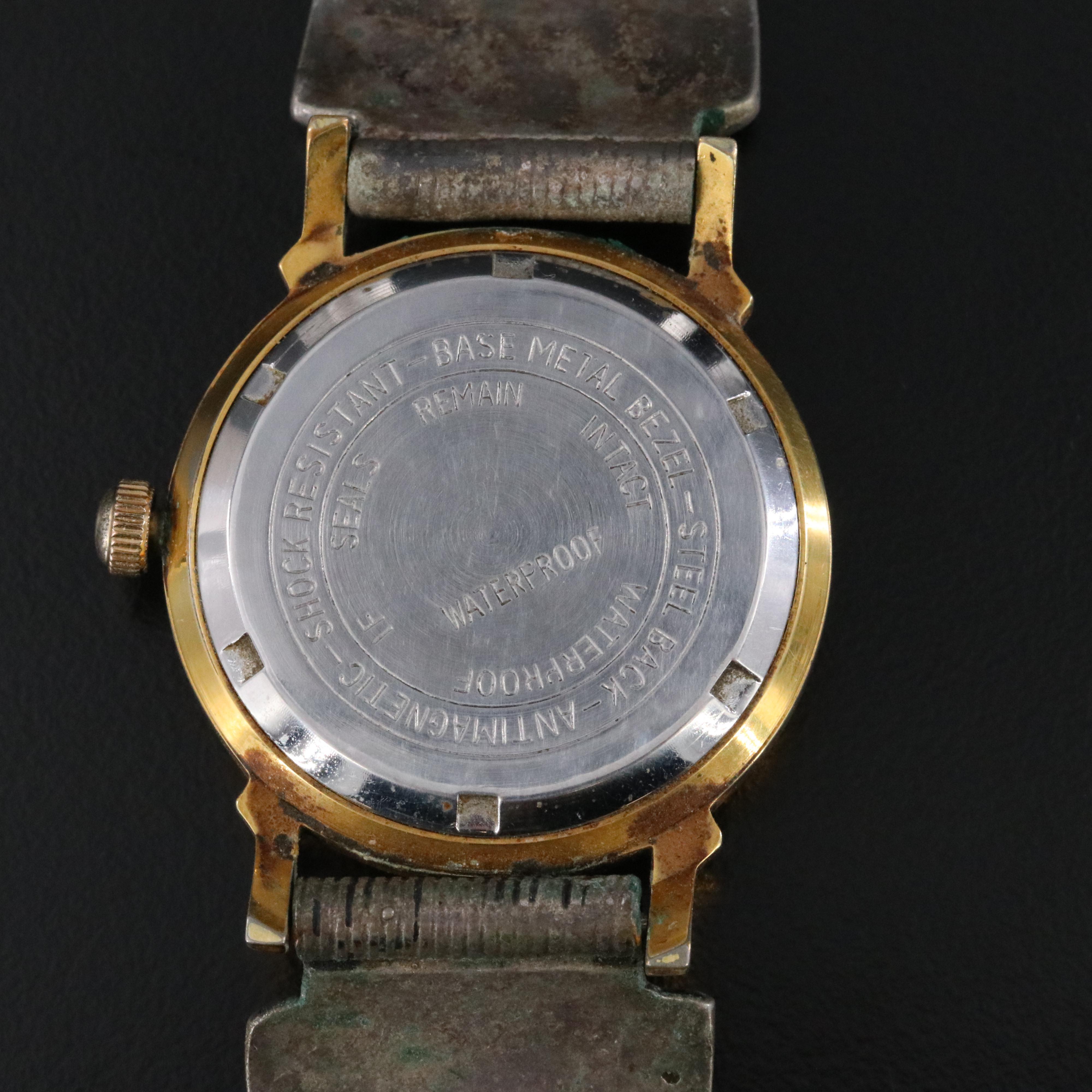 Vantage Masonic Dial and Band Accents Stem Wind Watch