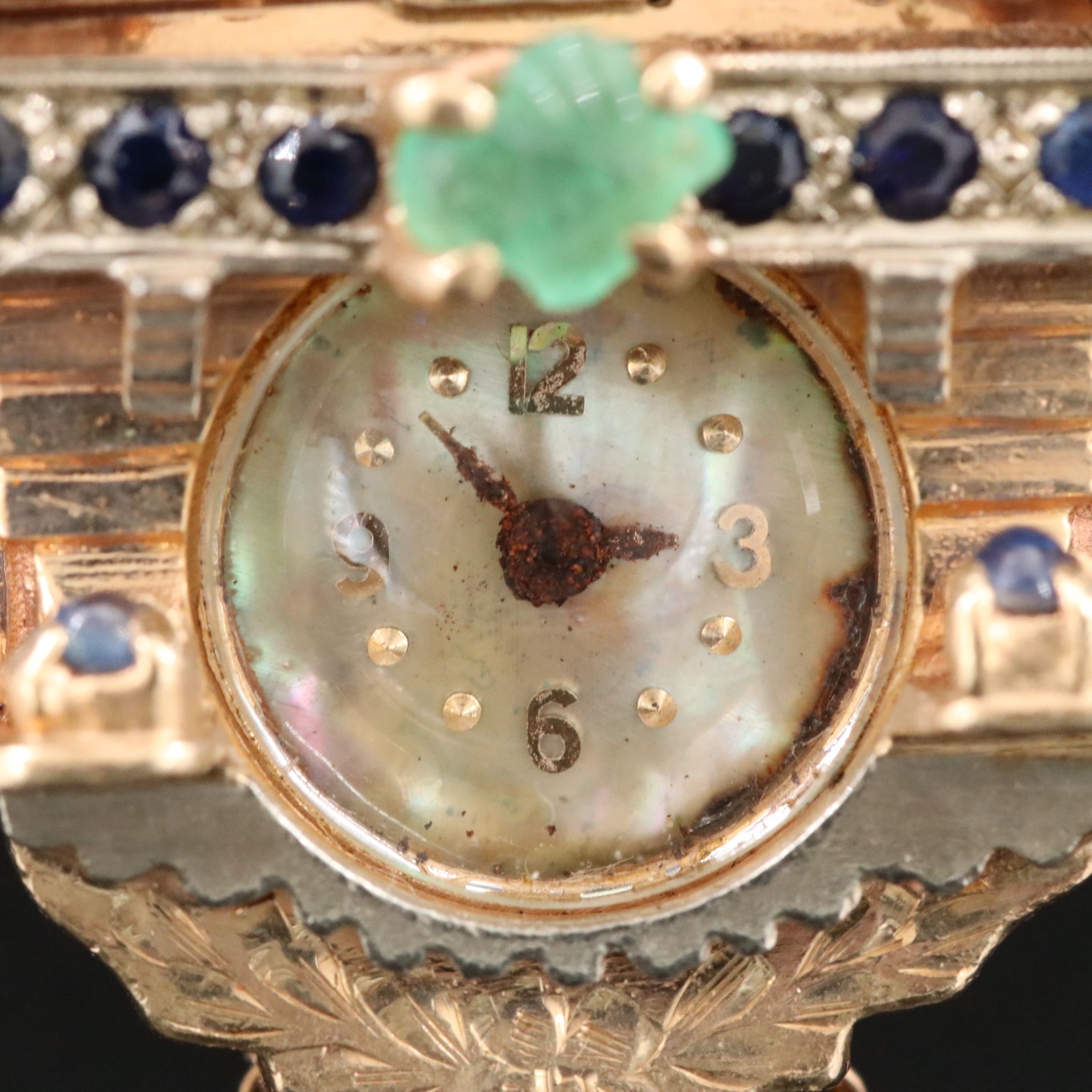 14K Cuckoo Clock Vintage Pendant Watch