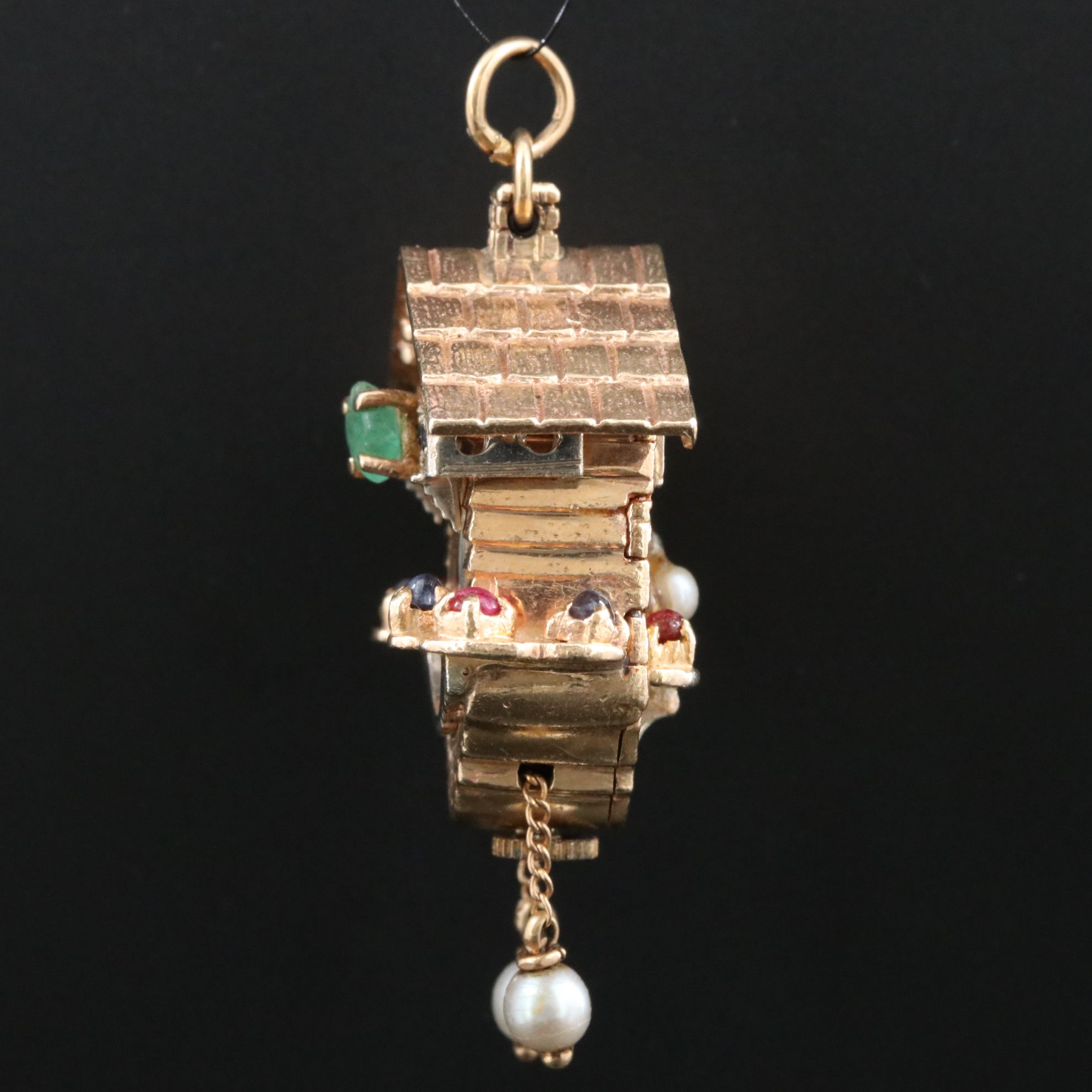 14K Cuckoo Clock Vintage Pendant Watch