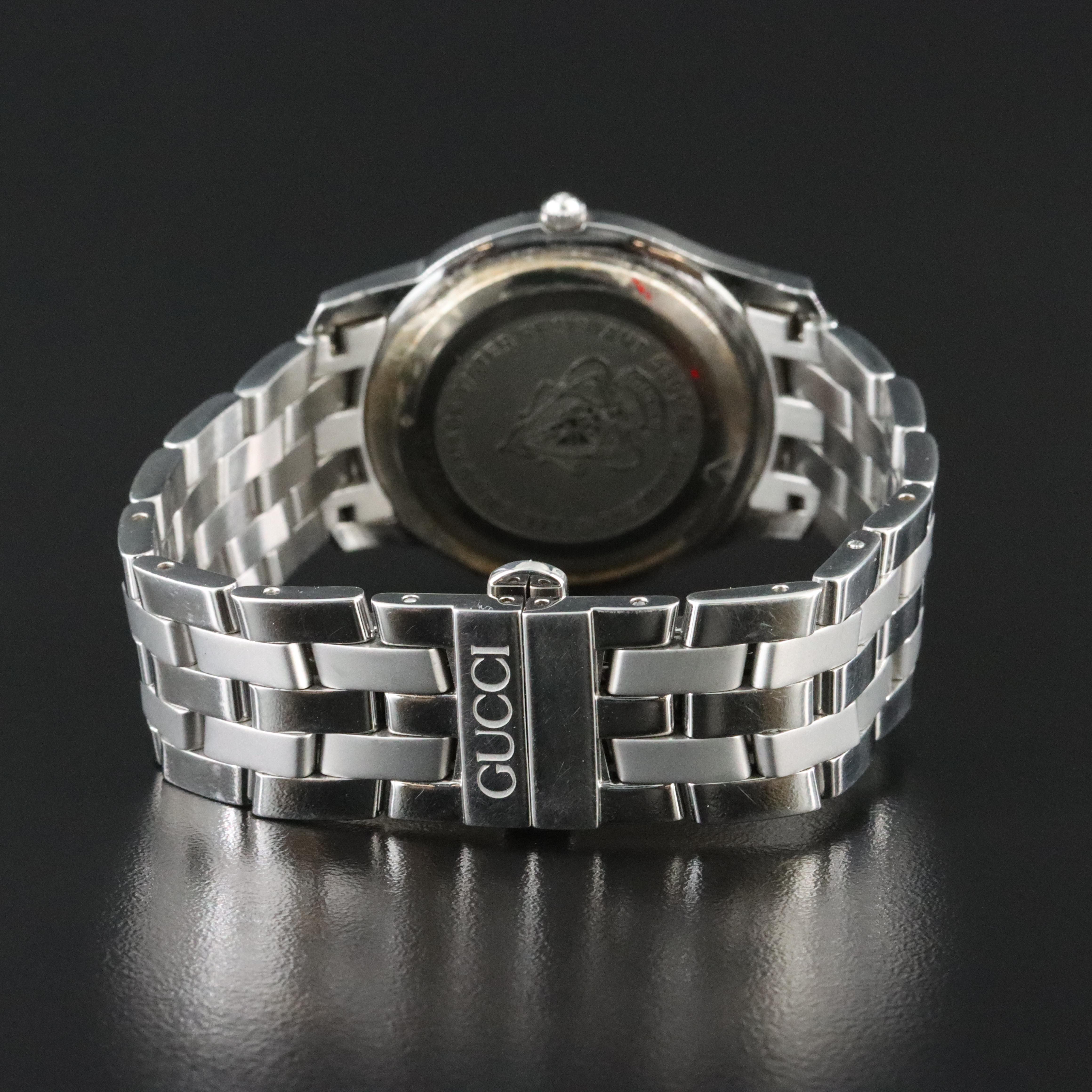 Gucci 5500M Roman Numeral Steel Watch