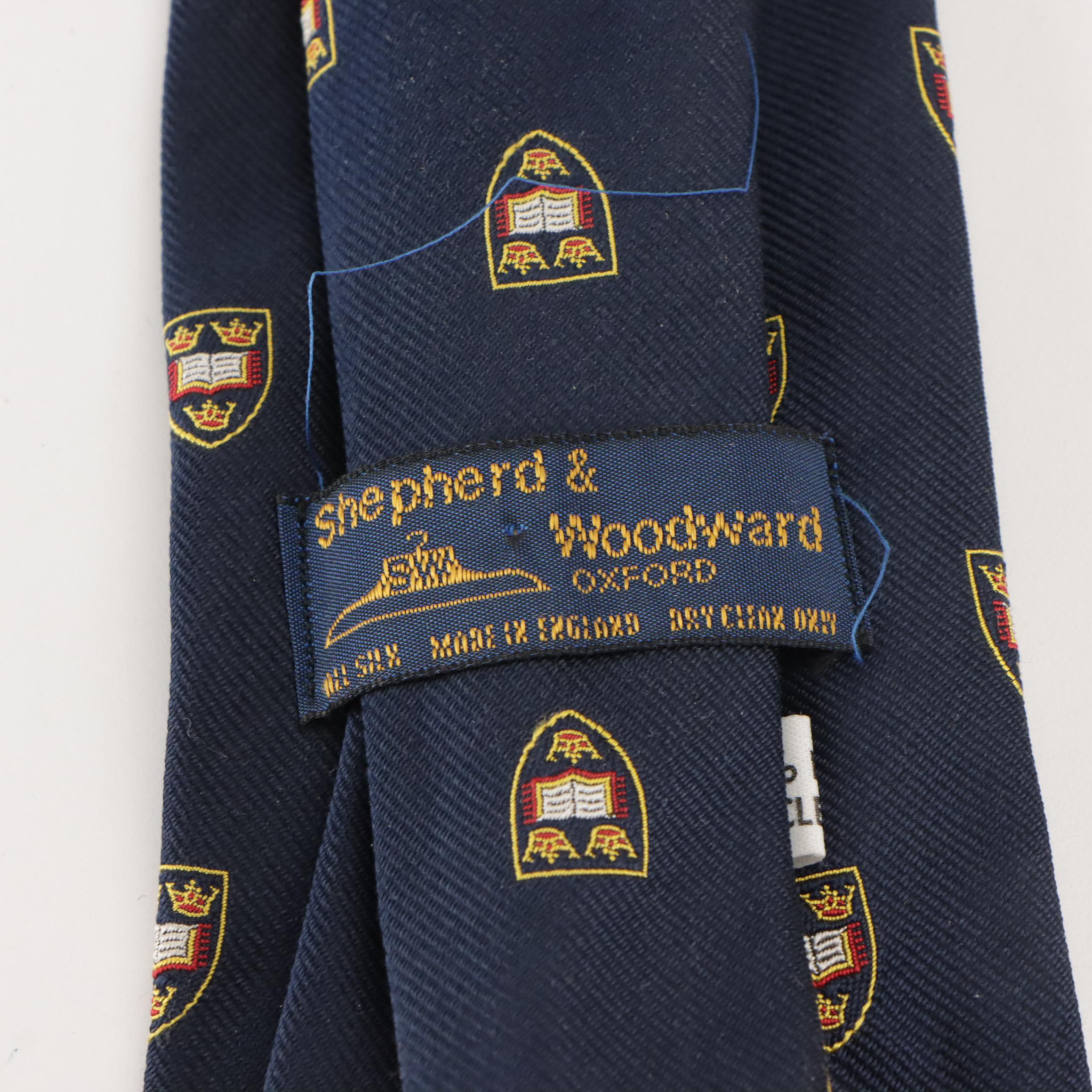 Vintage Patterned Silk and Wool Neckties Featuring Brooks Brothers