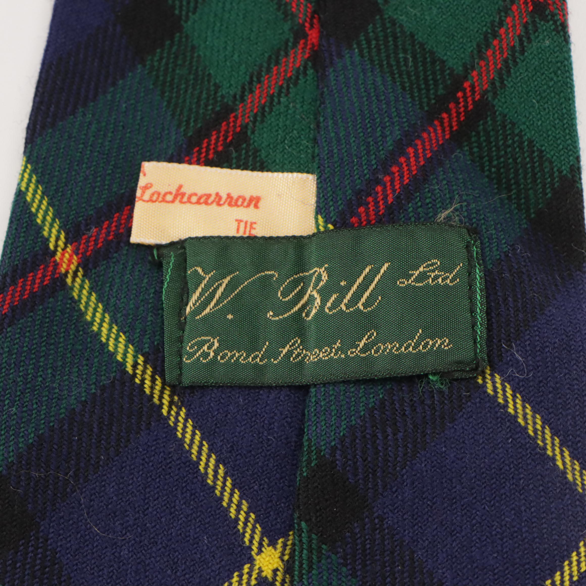 Vintage Patterned Silk and Wool Neckties Featuring Brooks Brothers