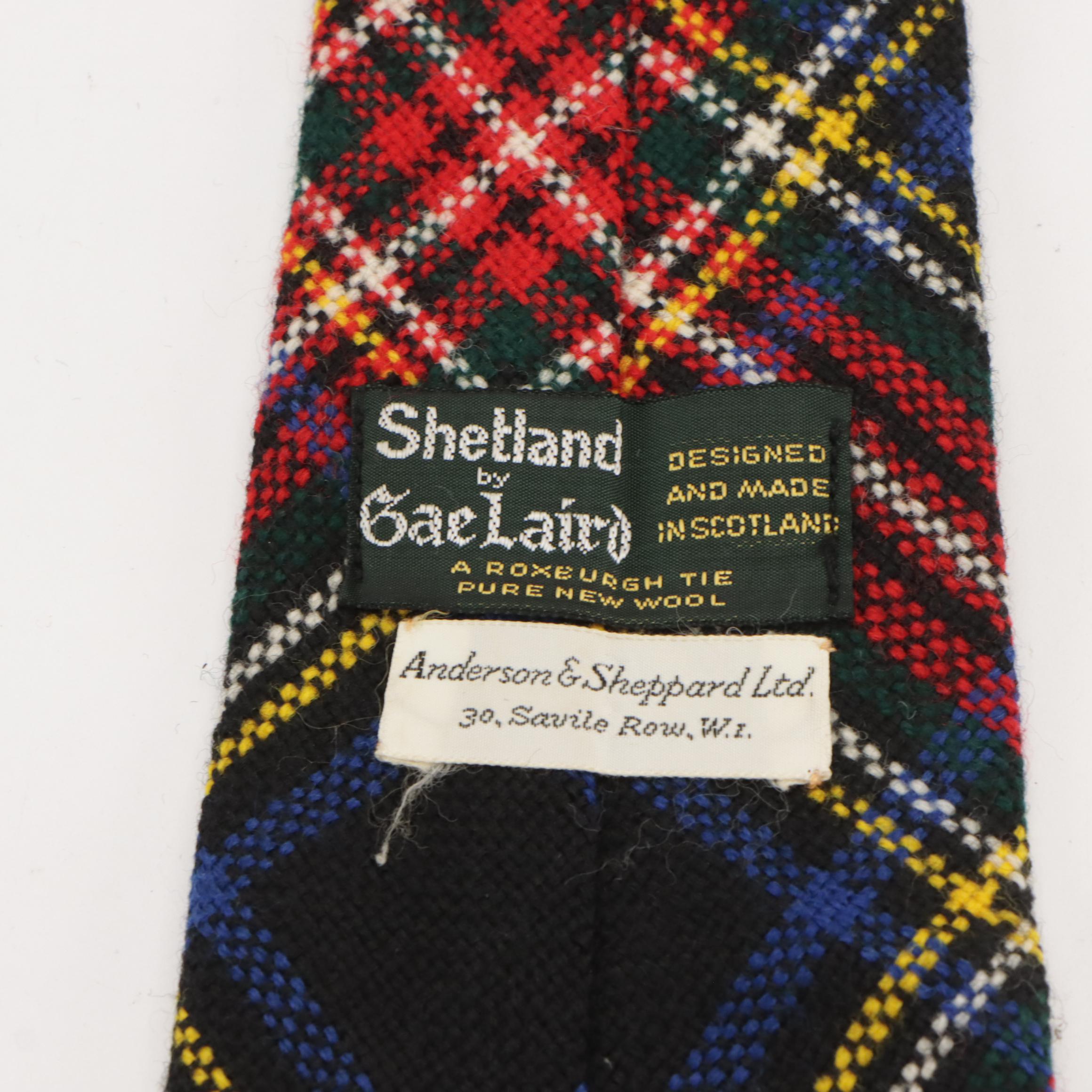 Vintage Patterned Silk and Wool Neckties Featuring Brooks Brothers