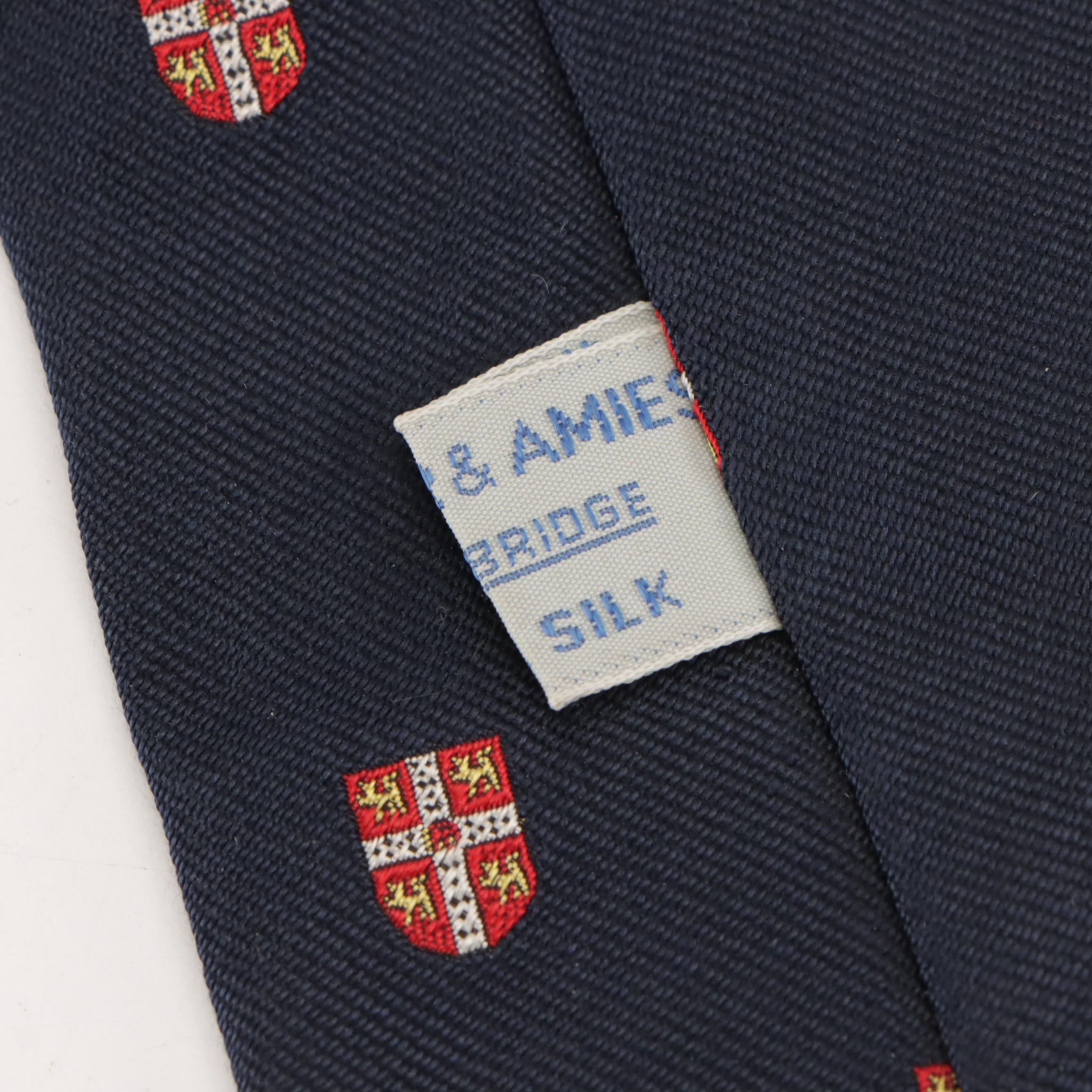 Vintage Patterned Silk and Wool Neckties Featuring Brooks Brothers