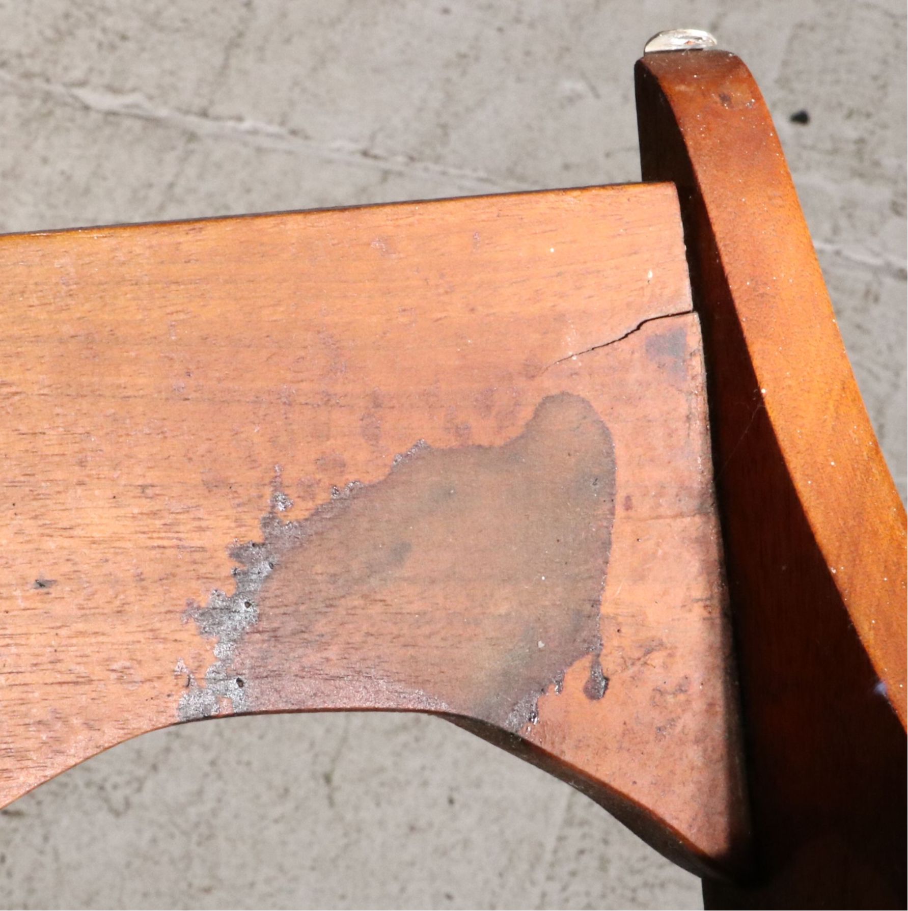 Federal Style Cherry Finish Wooden Wall Shelf with Cup Hooks, 20th Century