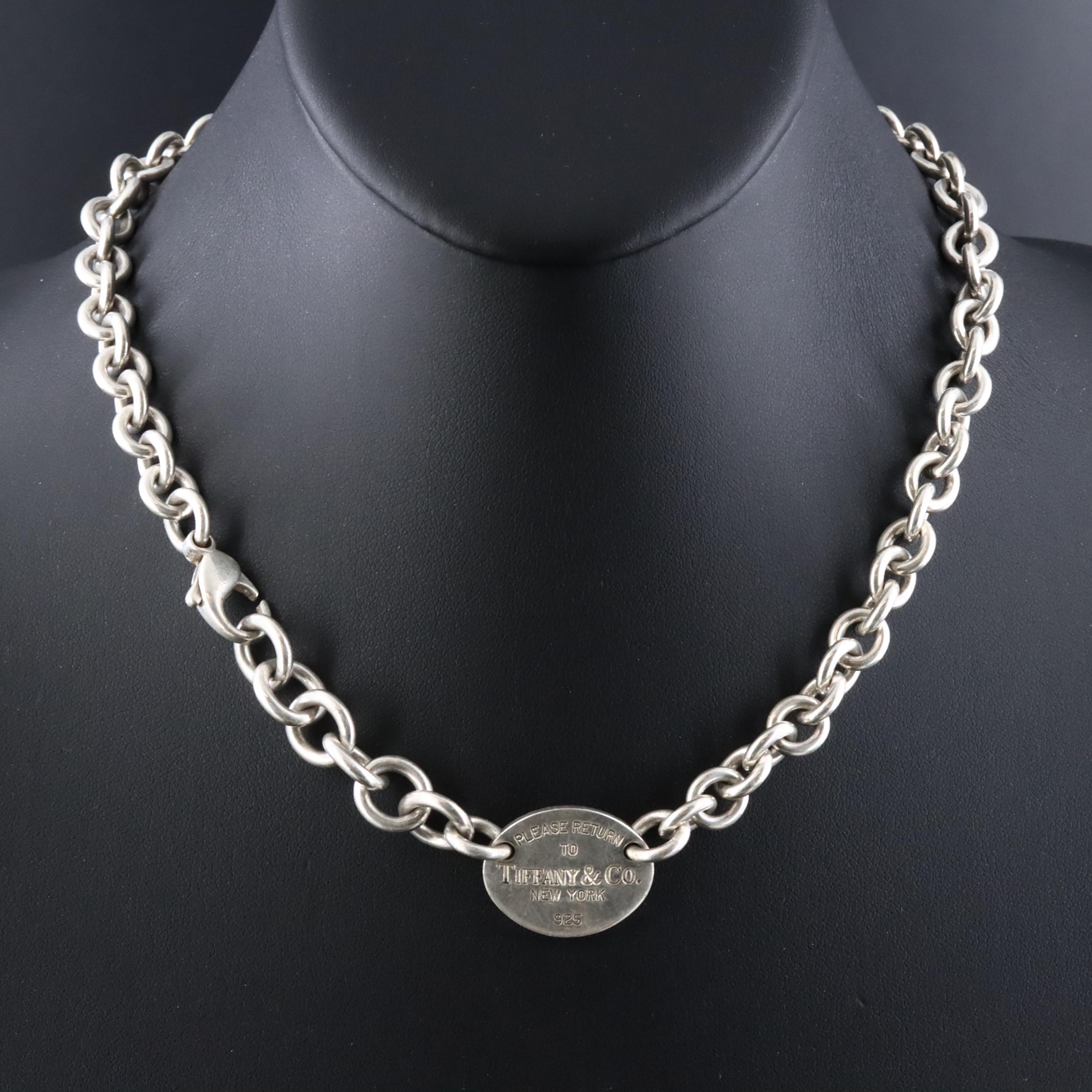 Tiffany & Co. Return to Tiffany Sterling Oval Link Necklace