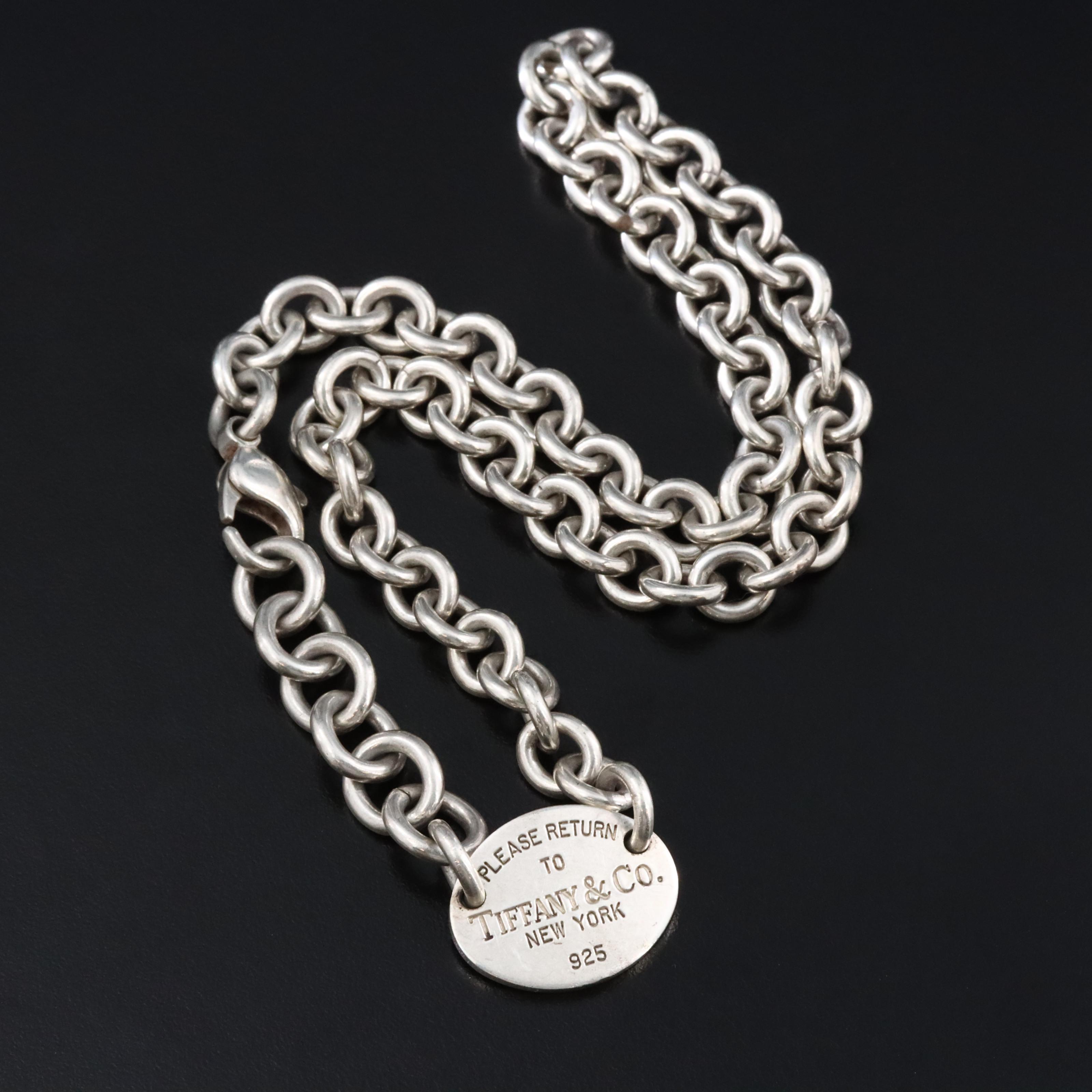 Tiffany & Co. Return to Tiffany Sterling Oval Link Necklace