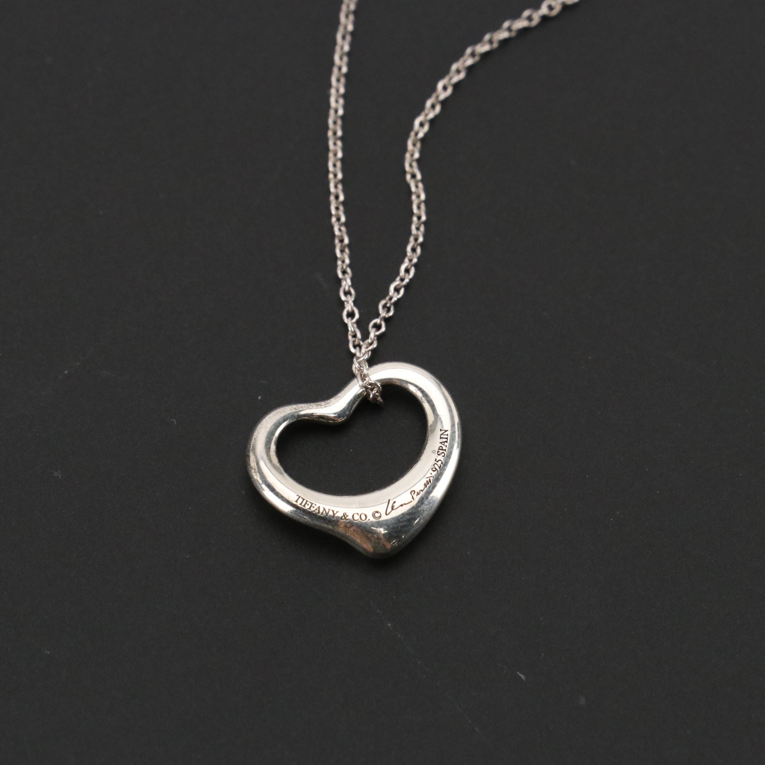 Elsa Peretti for Tiffany & Co. Sterling Open Heart Pendant Necklace
