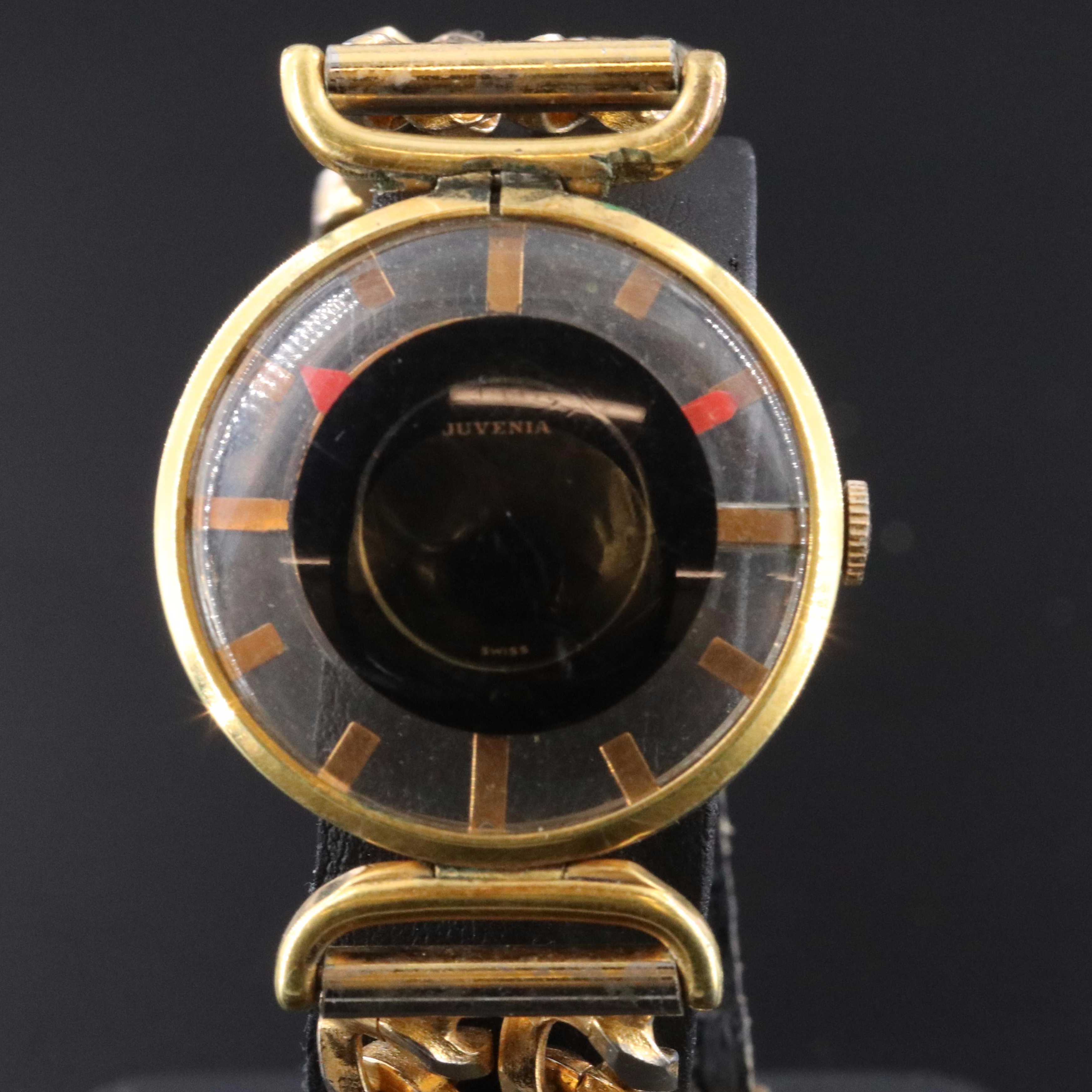 Juvenia Swiss Skeleton Case Watch