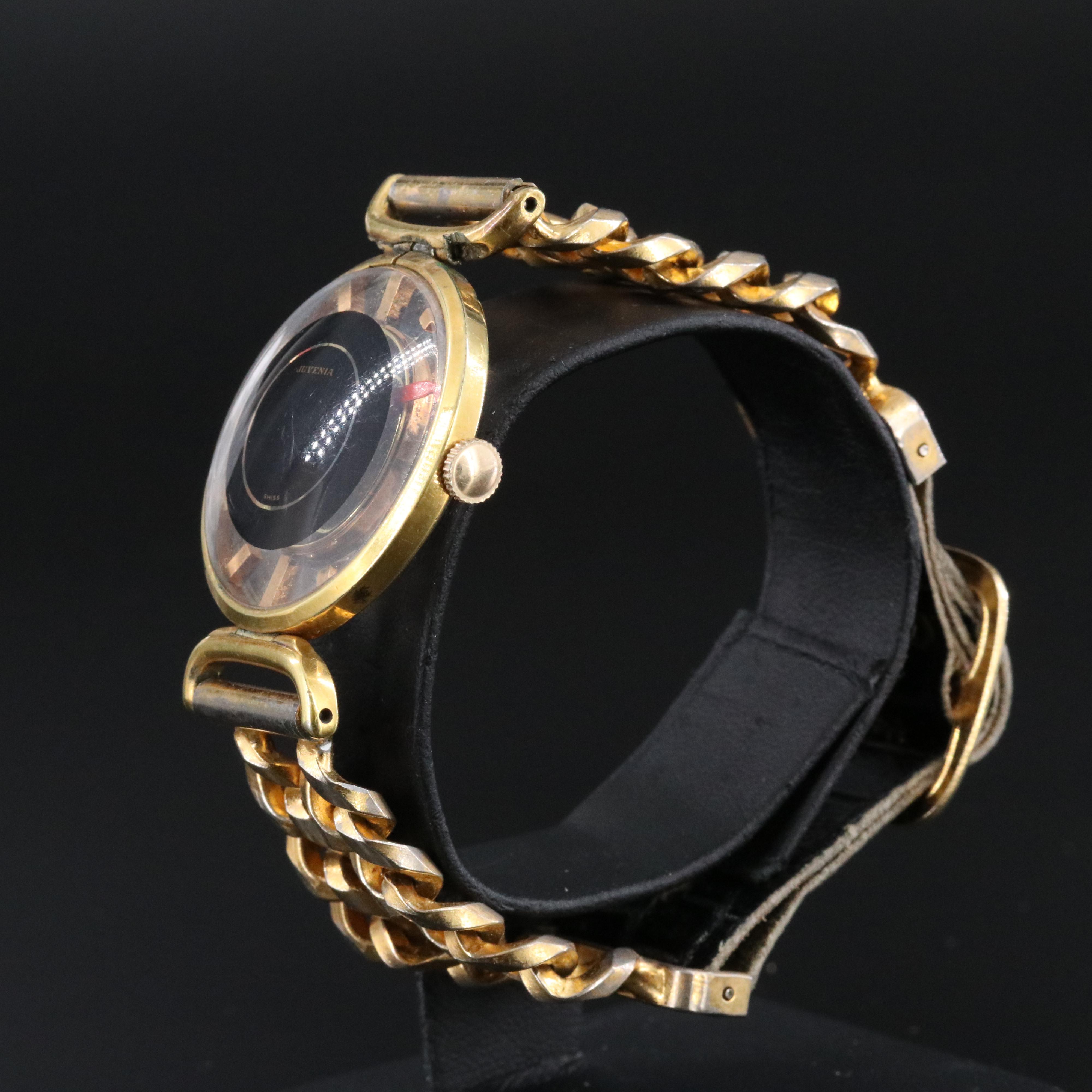 Juvenia Swiss Skeleton Case Watch