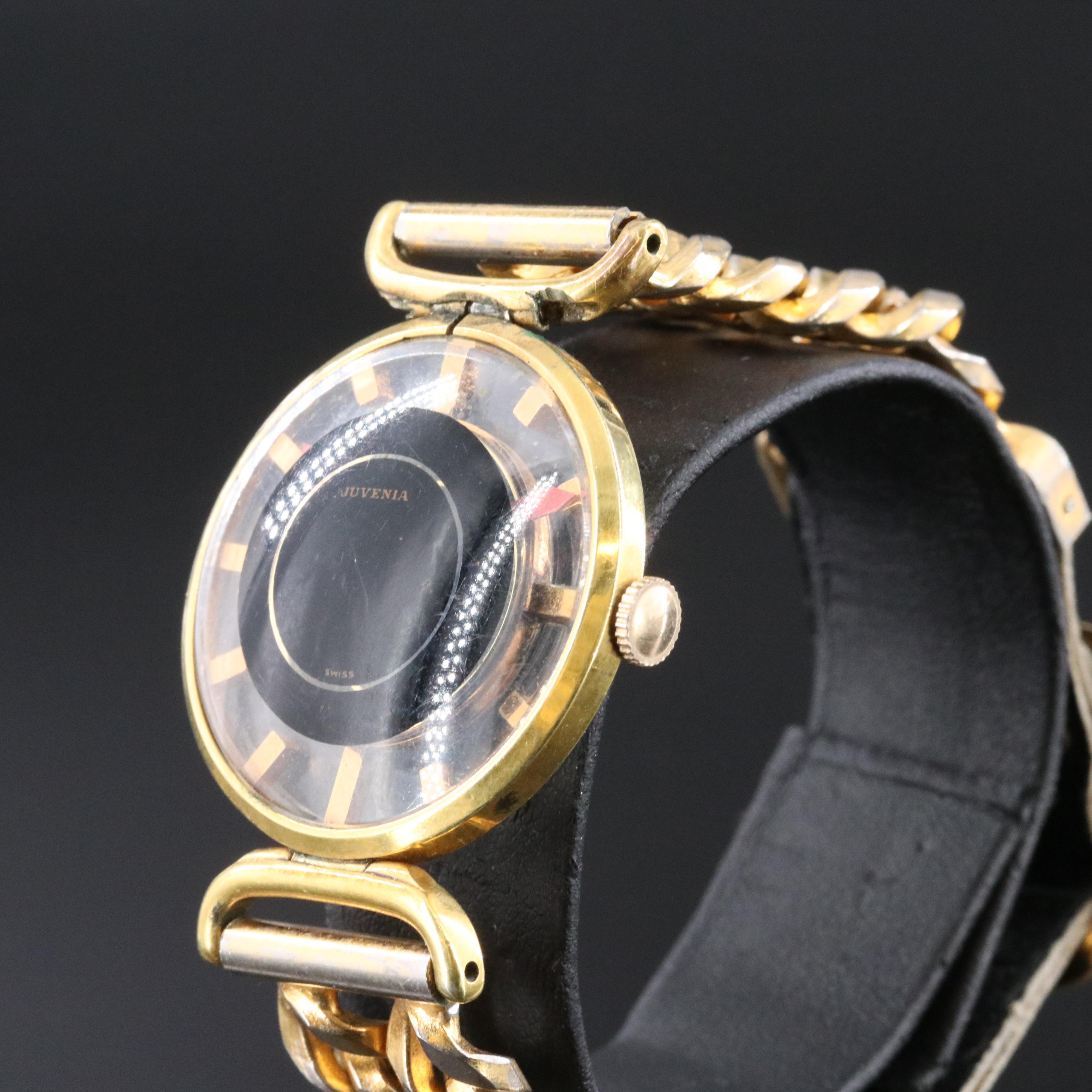 Juvenia Swiss Skeleton Case Watch