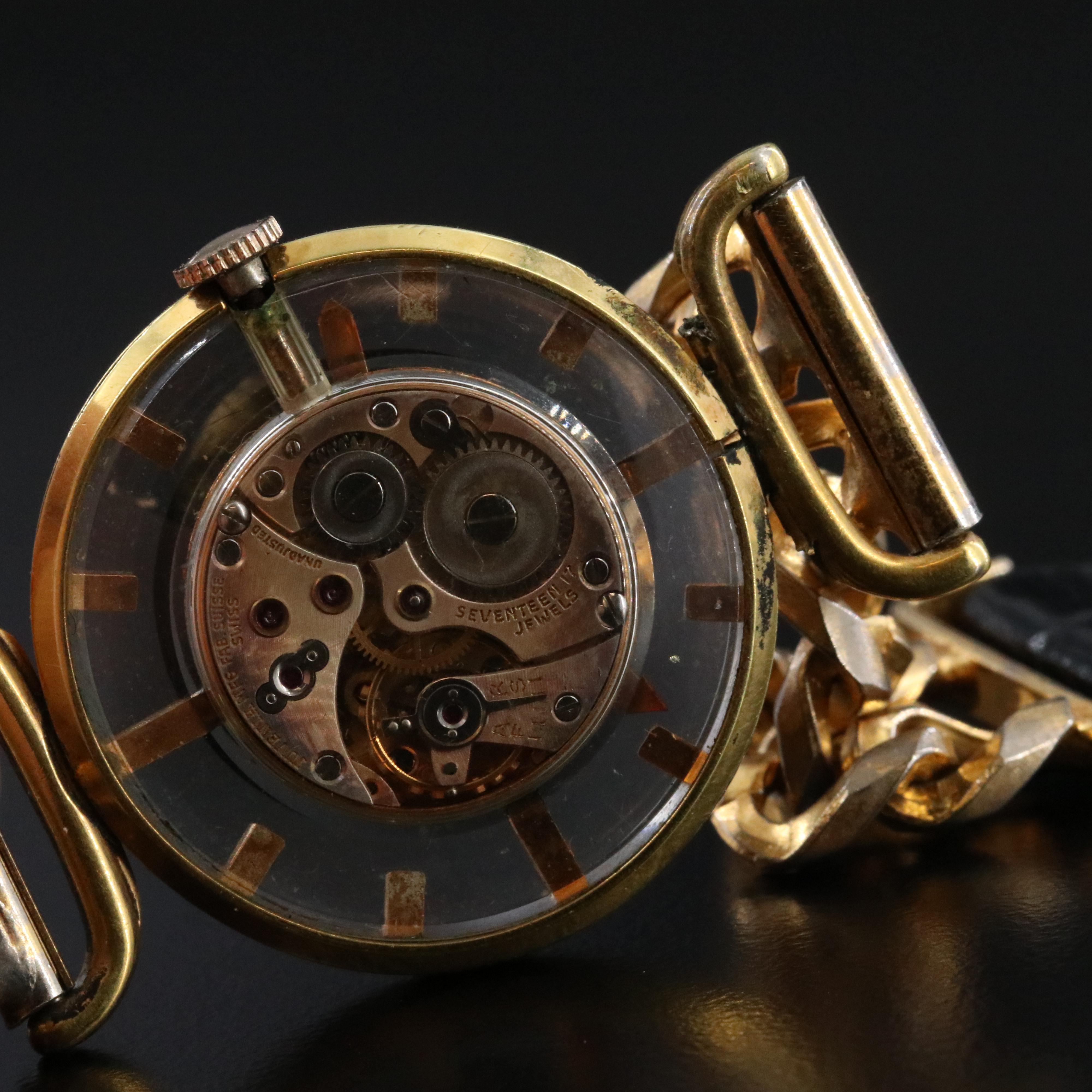 Juvenia Swiss Skeleton Case Watch