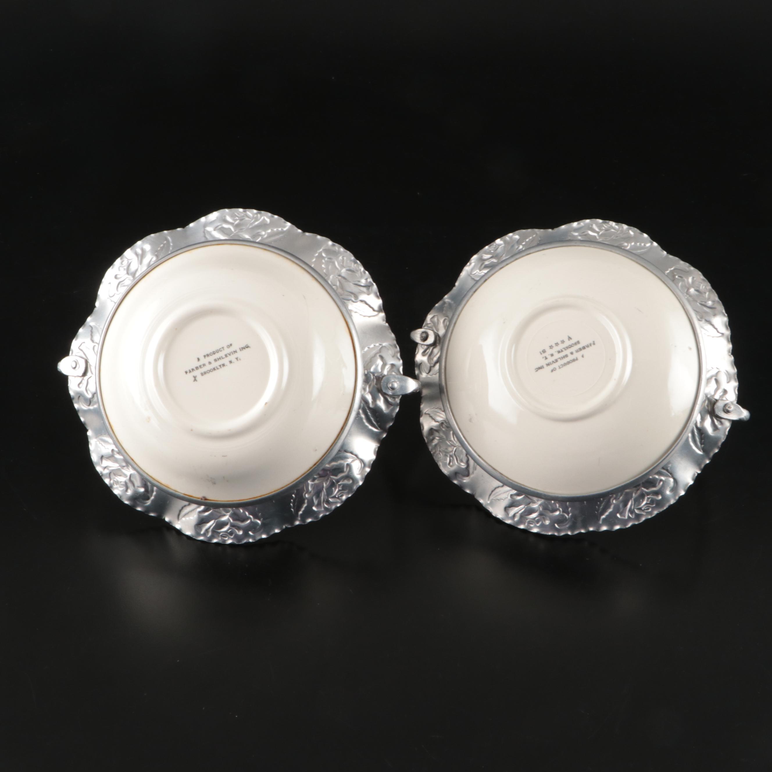 Vintage English and Japanese Porcelain Teacups and Saucers with Other Tableware