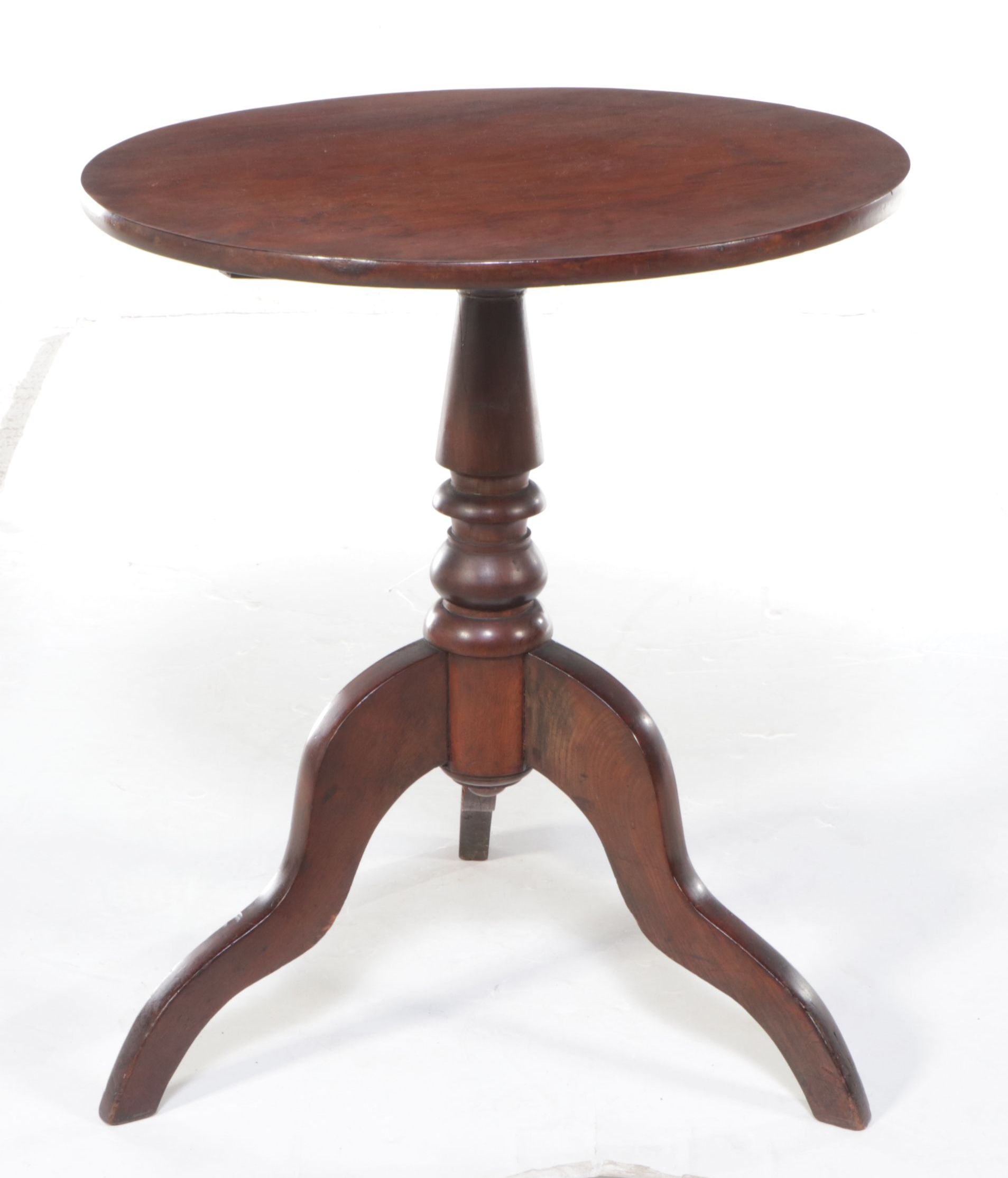 Mahogany Tilt-Top Table with Victorian Needlepoint Upholstered Side Chair
