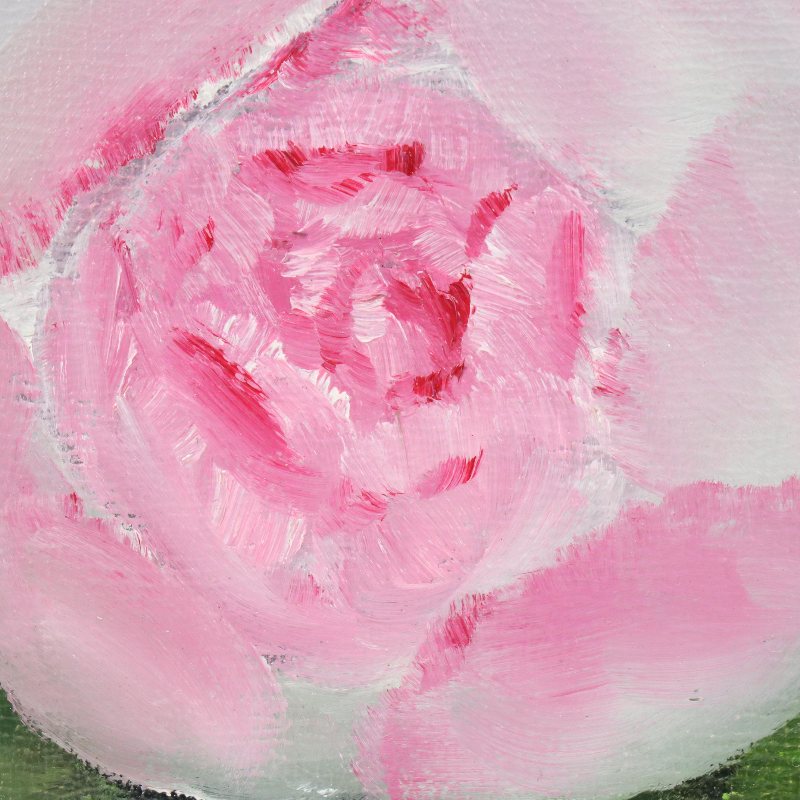 Thu-Thuy Tran Floral Still Life Oil Painting "Roses and March" 2025